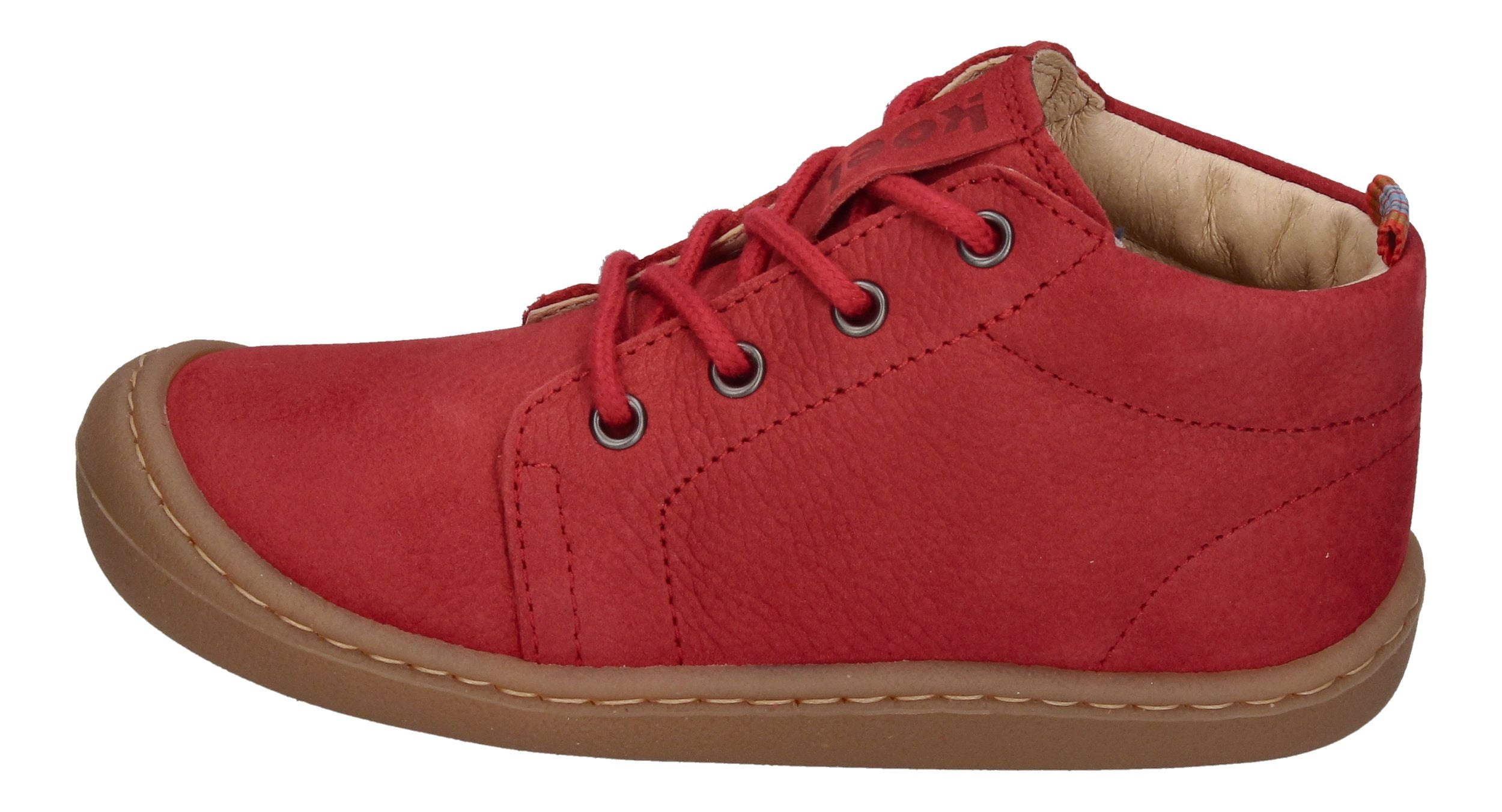 KOEL Barefoot Kinderschuhe - Booties BEN M LEATHER - red