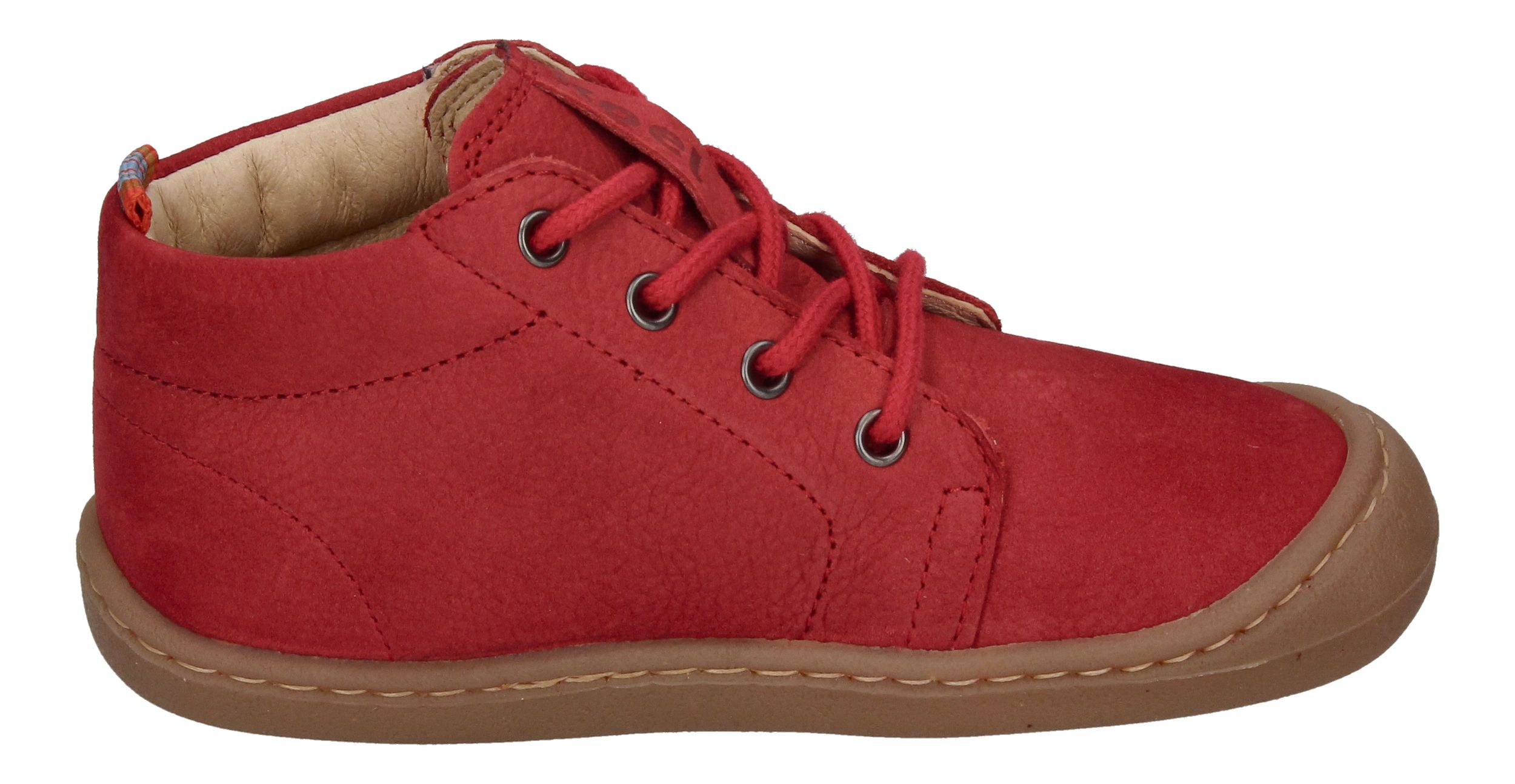 KOEL Barefoot Kinderschuhe - Booties BEN M LEATHER - red