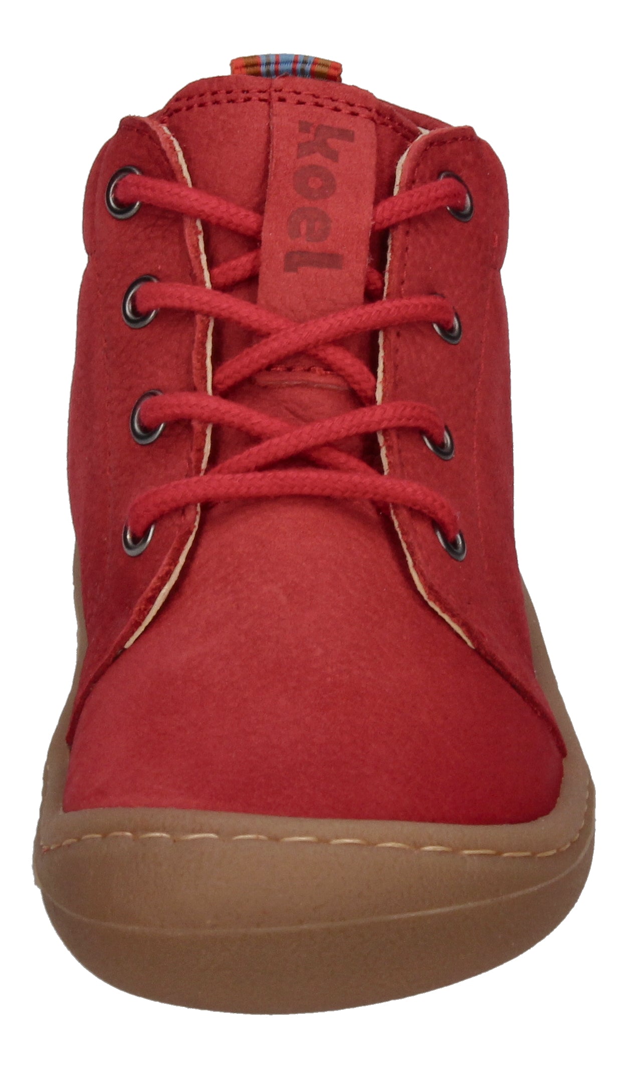 KOEL Barefoot Kinderschuhe - Booties BEN M LEATHER - red