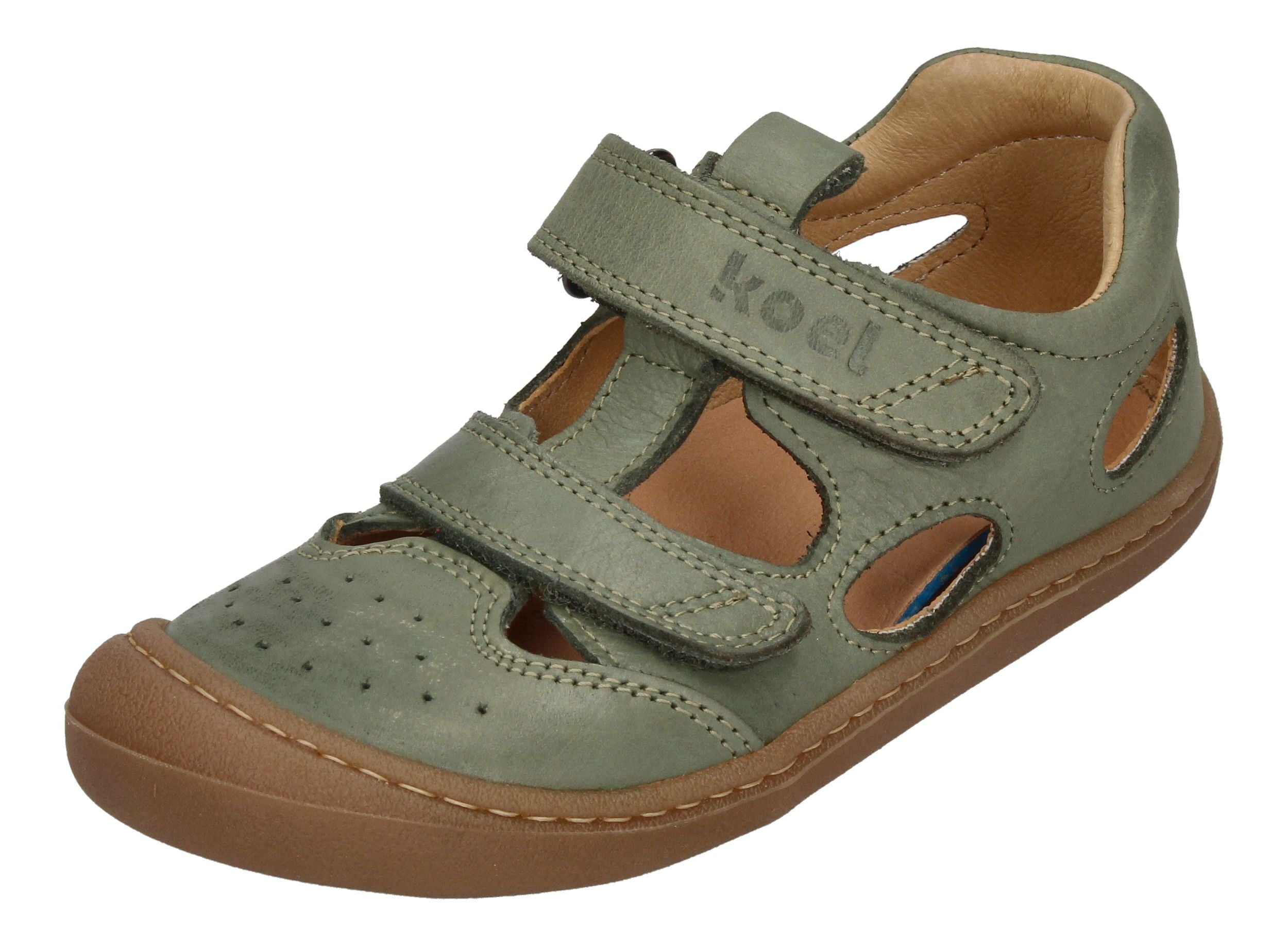 KOEL Barefoot Kinderschuhe - BEP NAPPA - olive-0