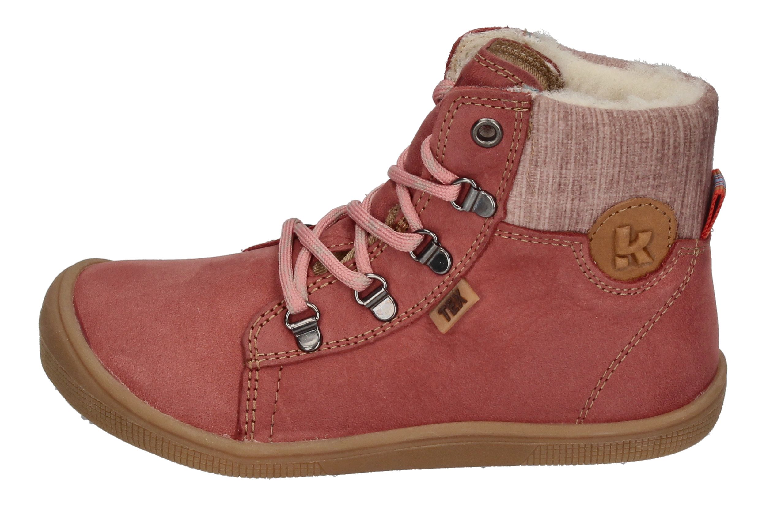 KOEL Barefoot Kinderstiefel - DEEMER TEX WOOL - old pink-1