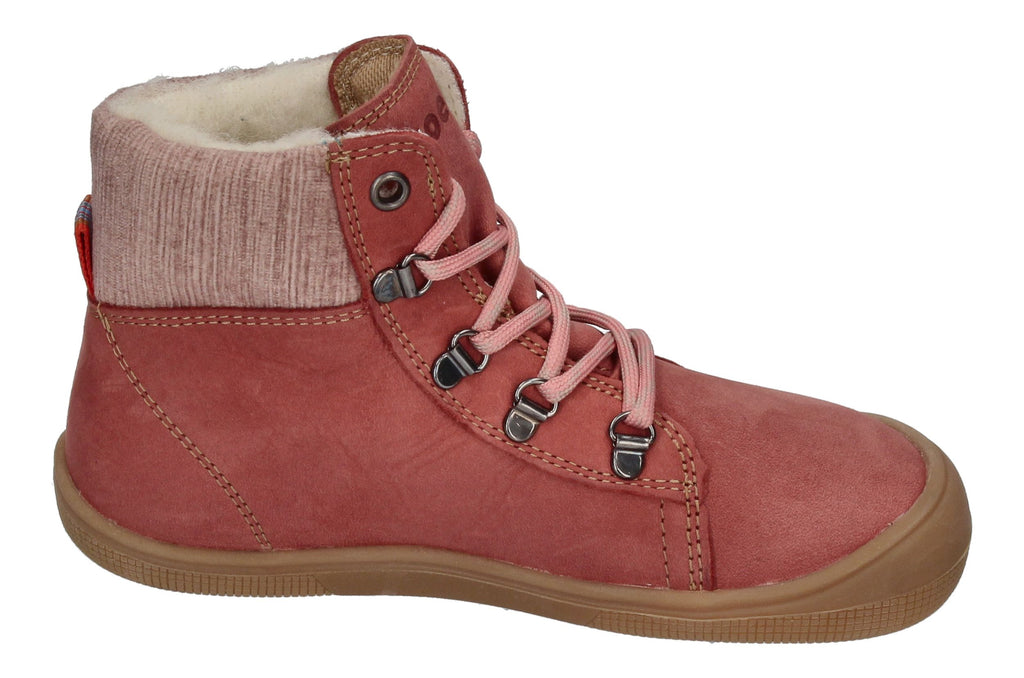 KOEL Barefoot Kinderstiefel - DEEMER TEX WOOL - old pink-3
