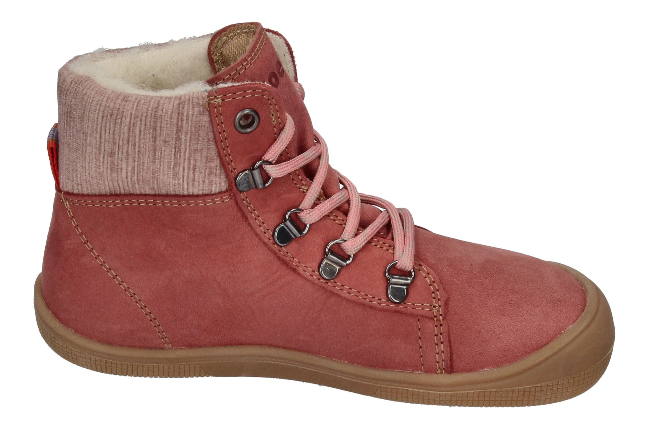 KOEL Barefoot Kinderstiefel - DEEMER TEX WOOL - old pink-3