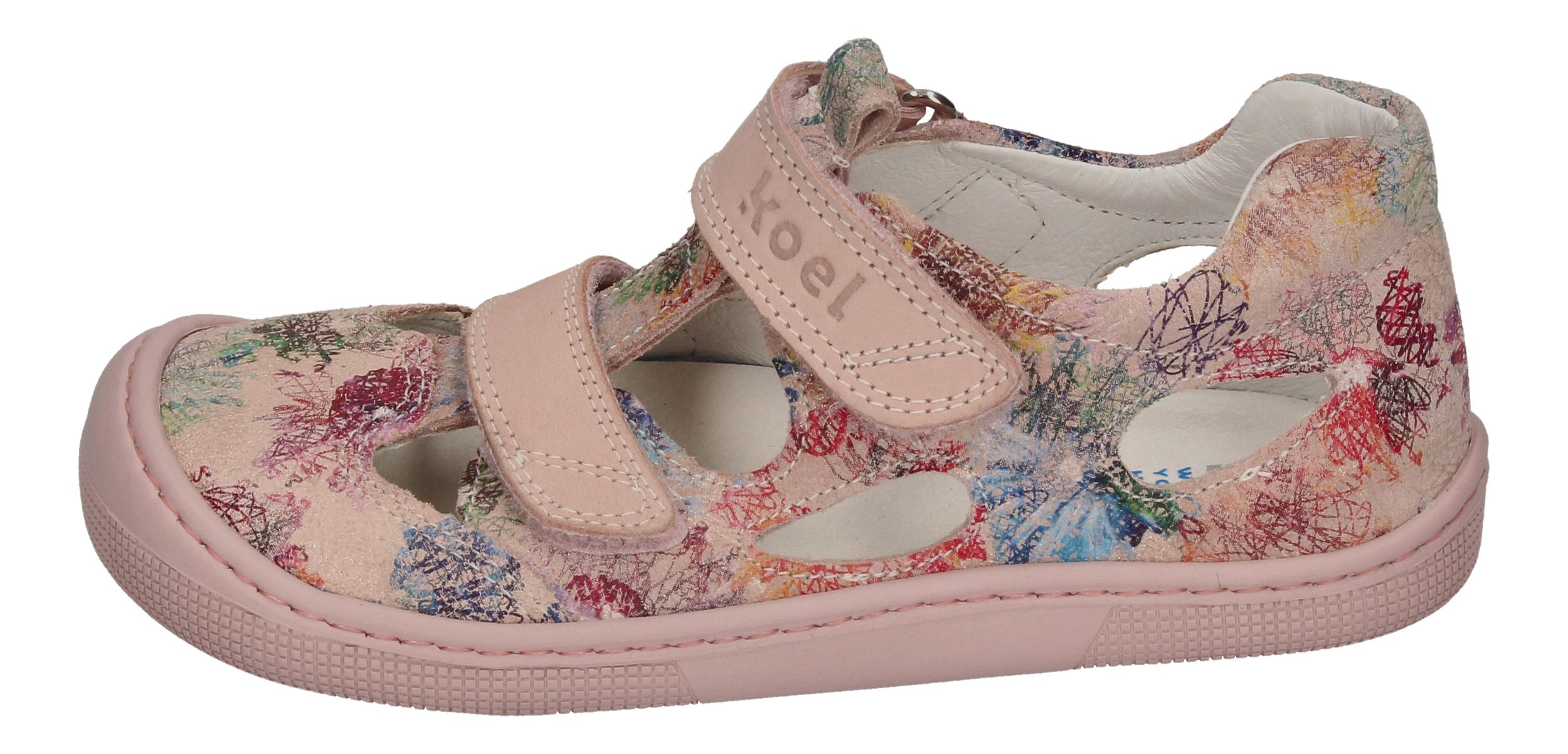 KOEL Barefoot Kinderschuhe - DEEN FANTASY - nude flowers-1