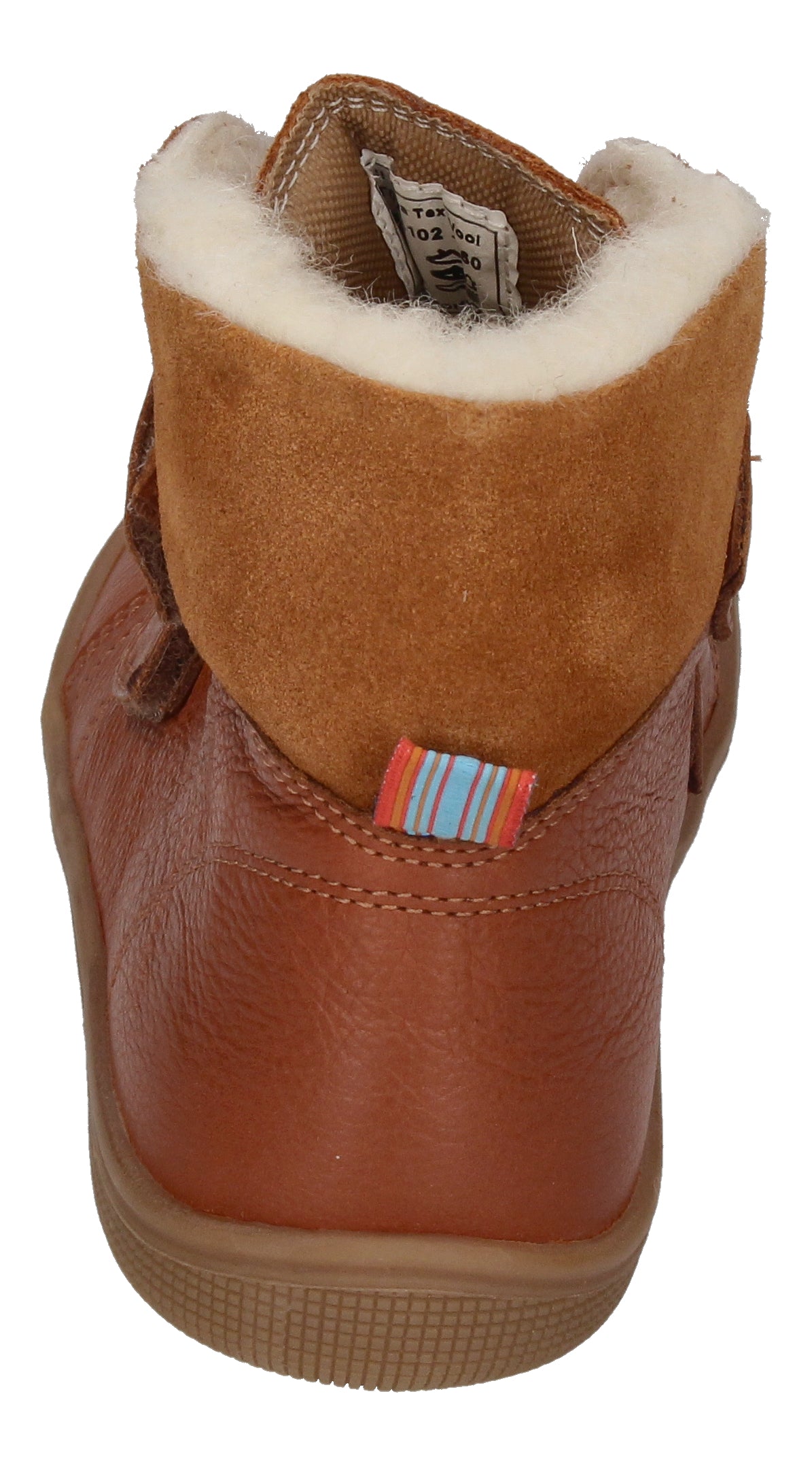 KOEL Barefoot Kinderstiefel - EMIL NAPA WOOL 08T - cognac
