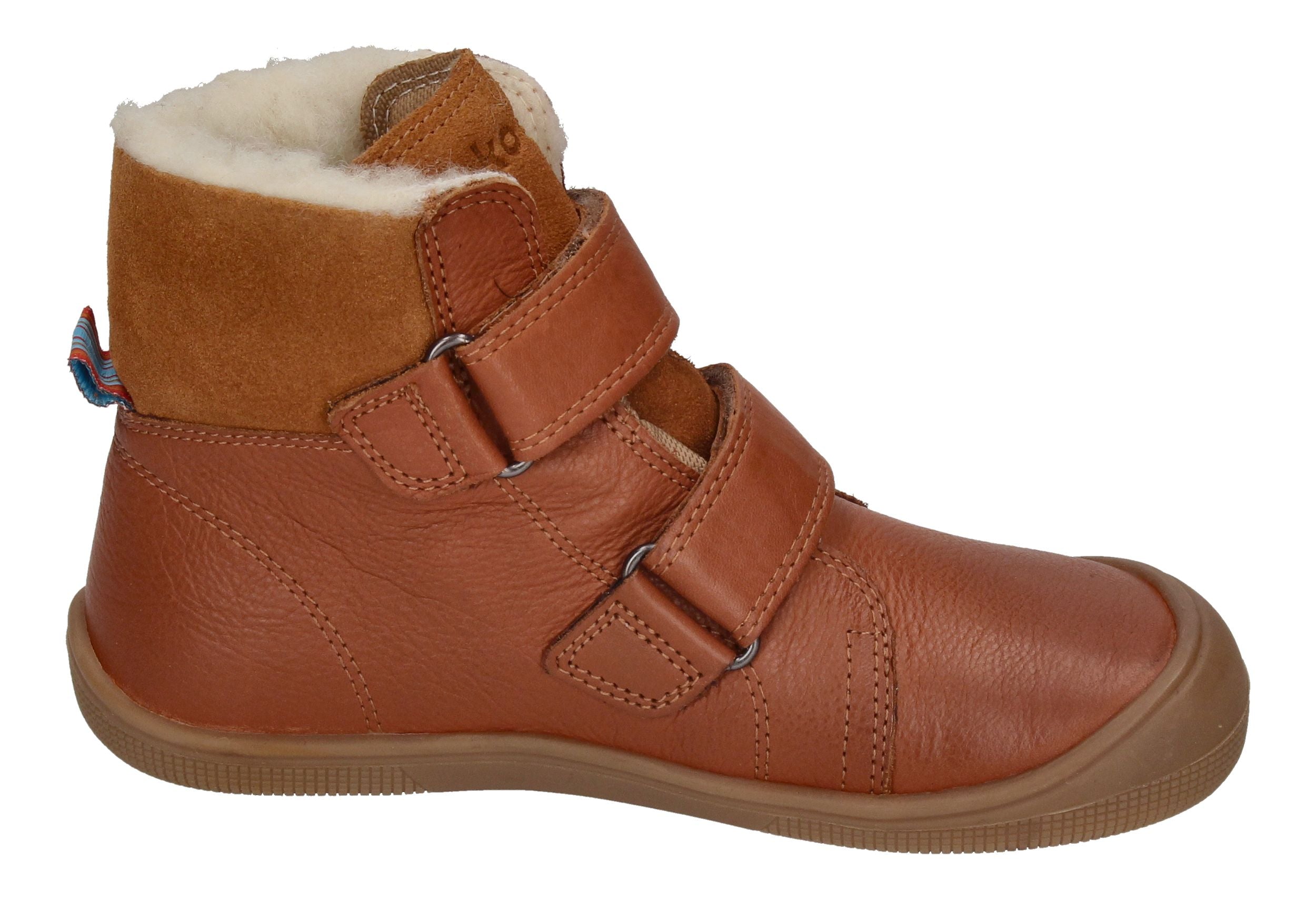 KOEL Barefoot Kinderstiefel - EMIL NAPA WOOL 08T - cognac