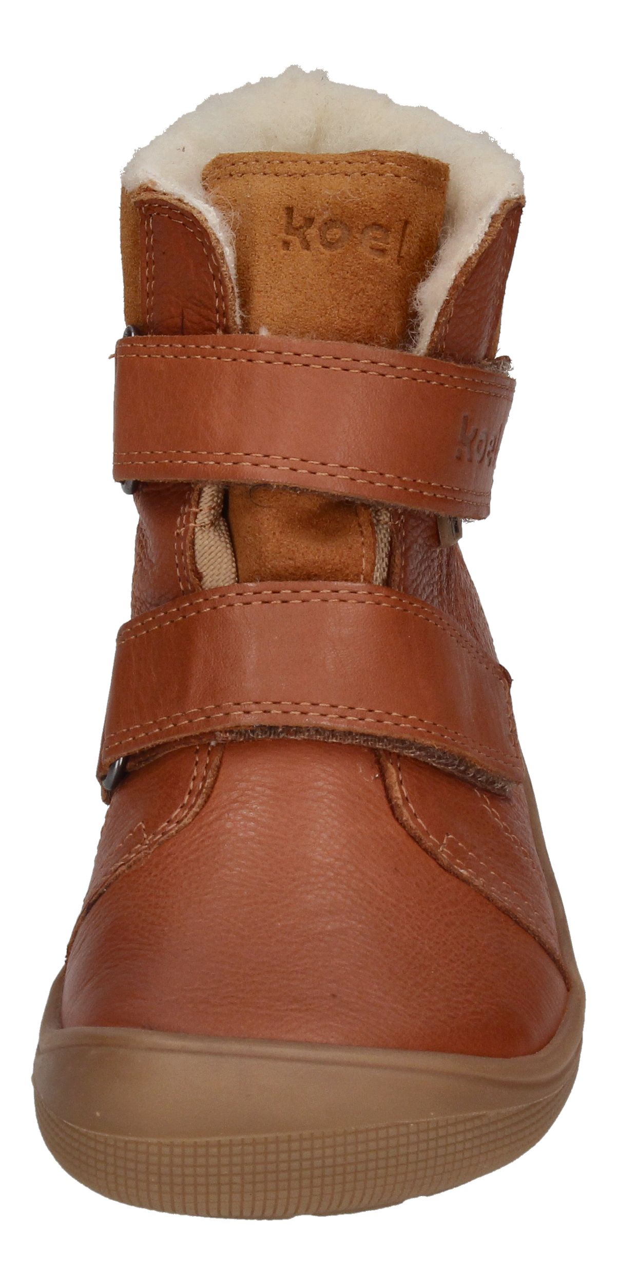 KOEL Barefoot Kinderstiefel - EMIL NAPA WOOL 08T - cognac