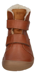KOEL Barefoot Kinderstiefel - EMIL NAPA WOOL 07T cognac