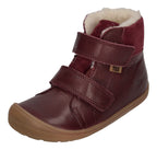 KOEL Barefoot Kinderstiefel - EMIL NAPA WOOL - bordo