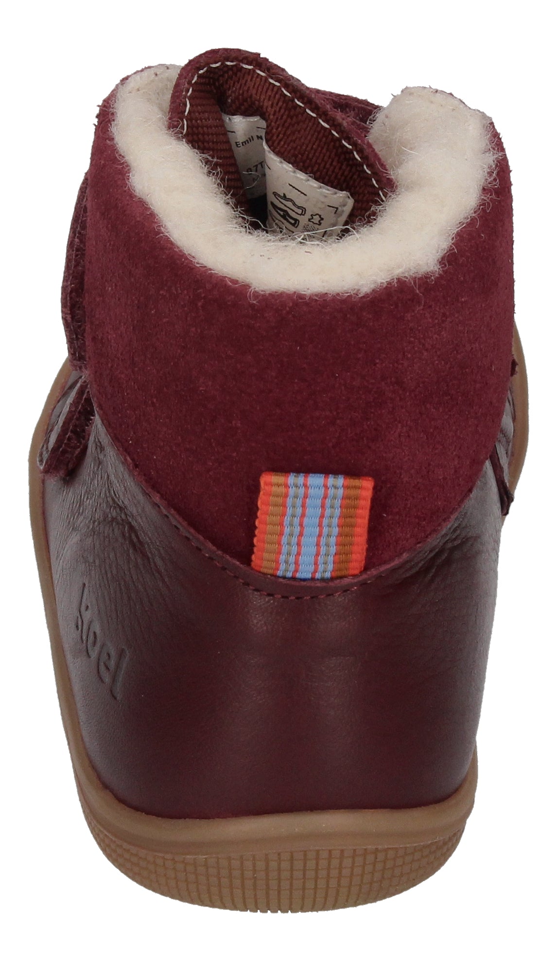 KOEL Barefoot Kinderstiefel - EMIL NAPA WOOL - bordo