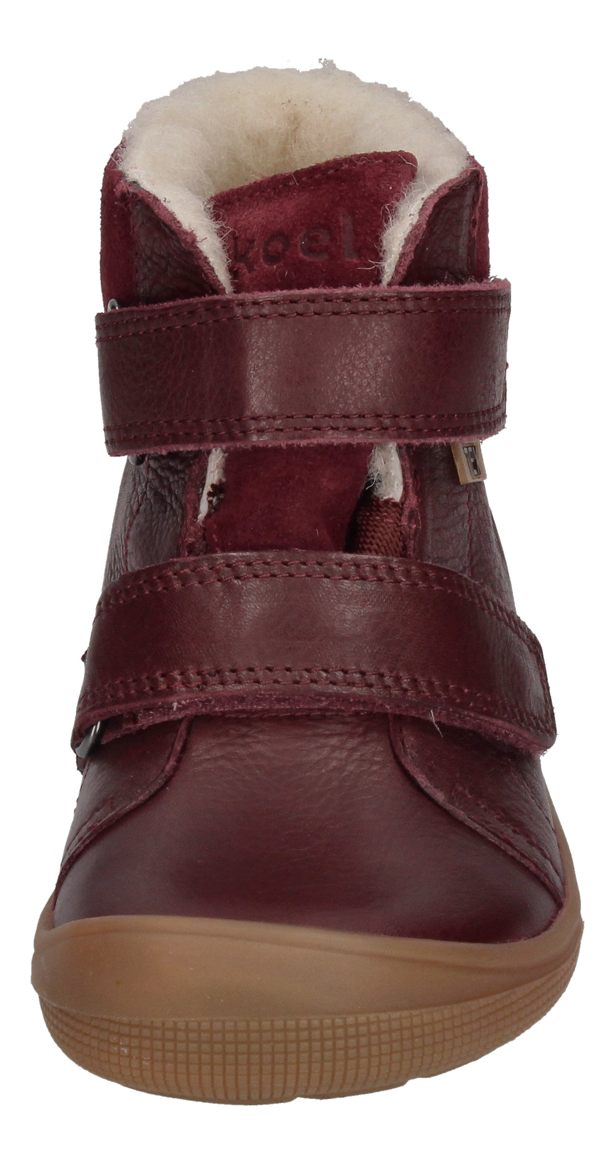 KOEL Barefoot Kinderstiefel - EMIL NAPA WOOL - bordo