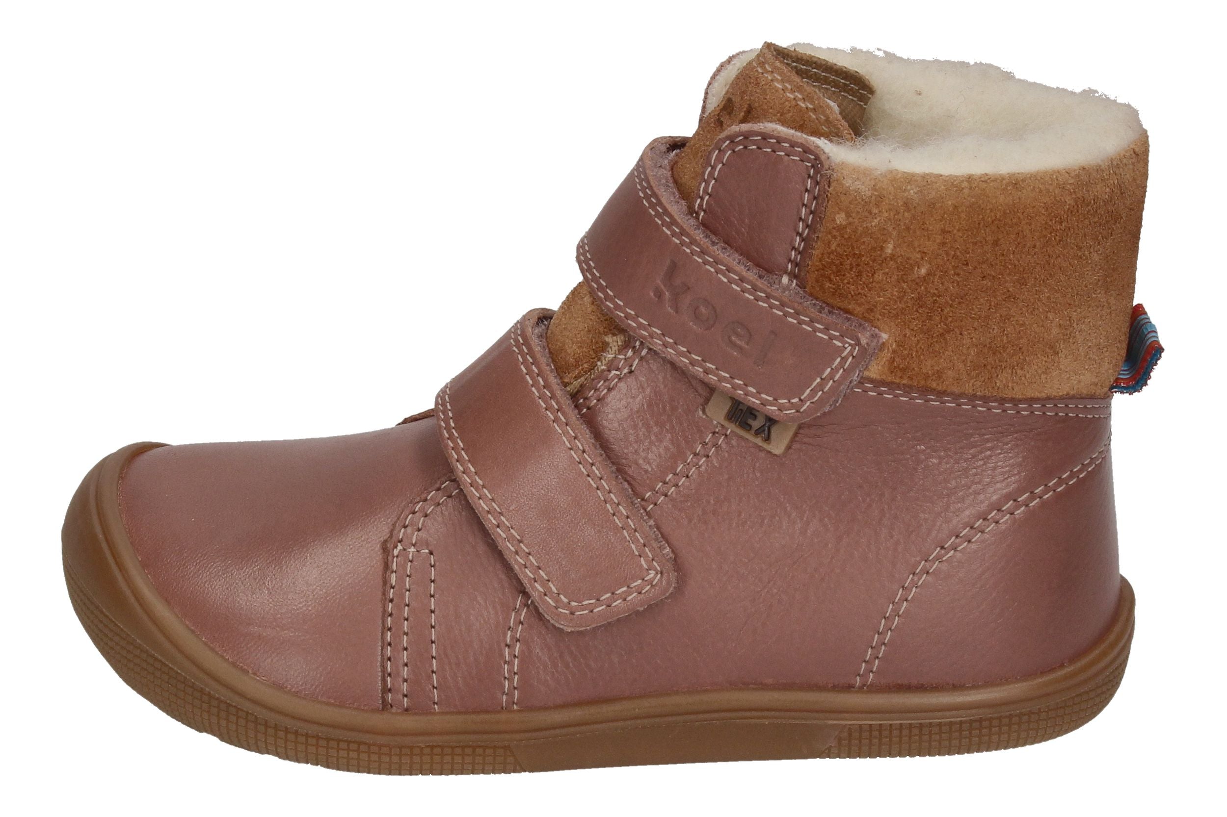 KOEL Barefoot Kinderstiefel - EMIL NAPA WOOL - old rose
