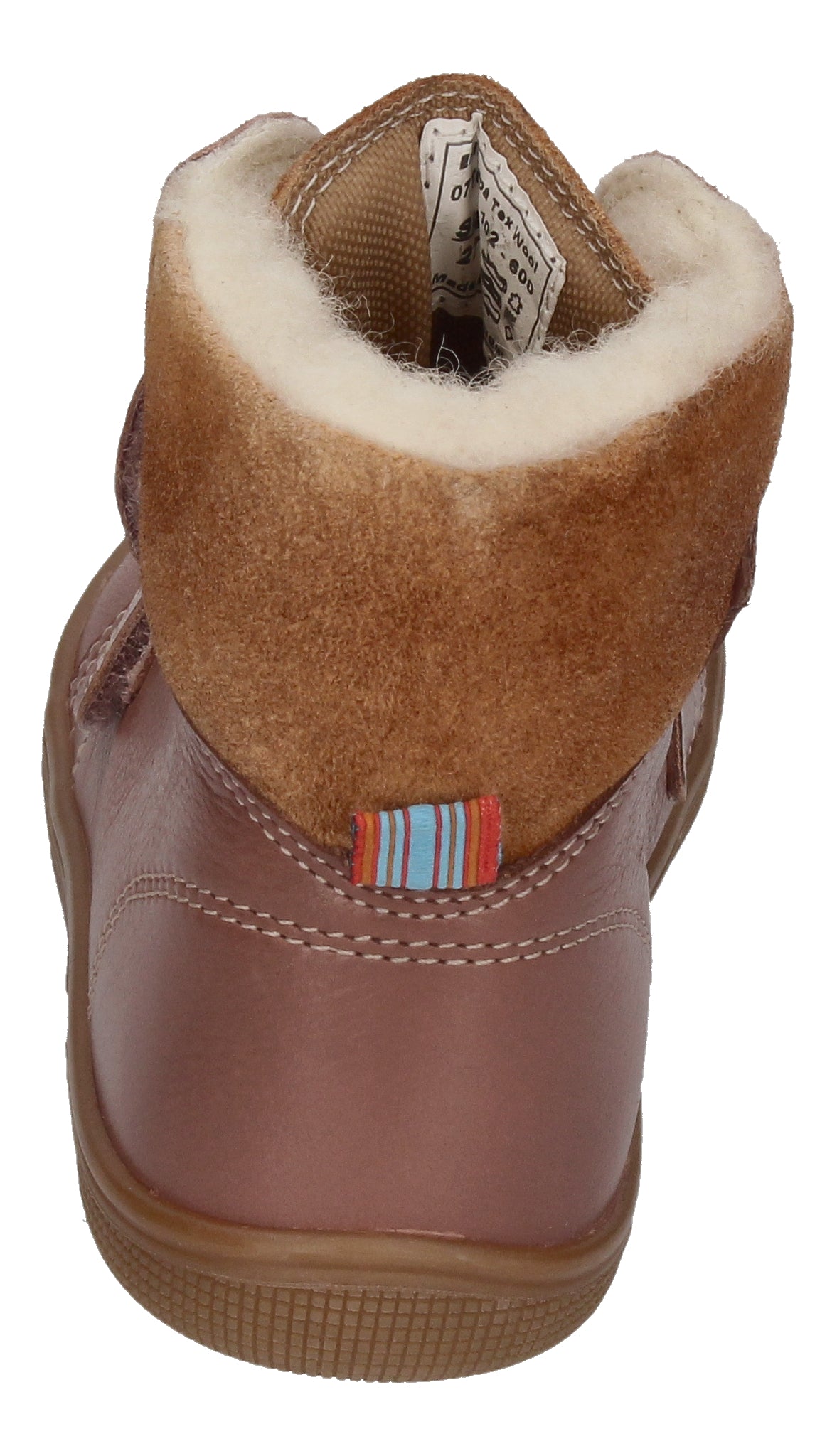 KOEL Barefoot Kinderstiefel - EMIL NAPA WOOL - old rose