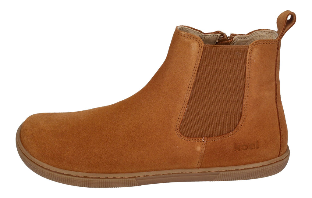 KOEL Barefoot Damenschuhe - Booties FILAS SUEDE cognac