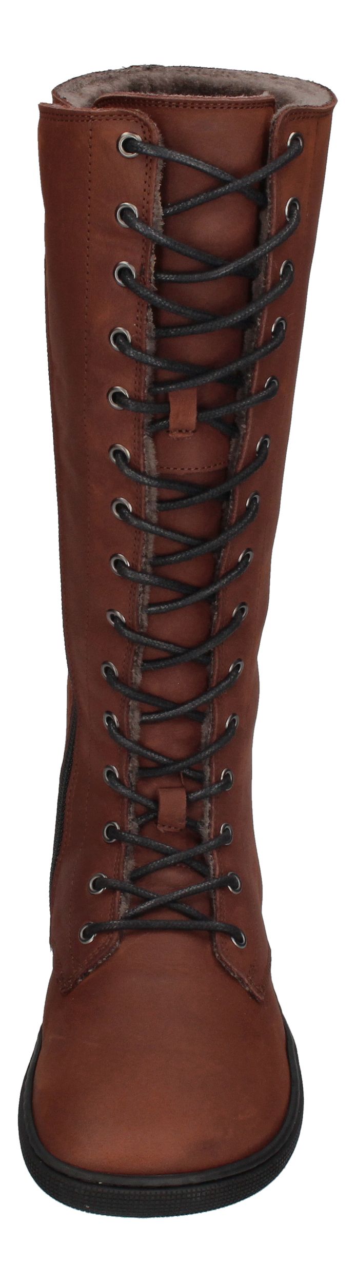 KOEL Damenschuhe - Barefoot Stiefel FLORA LAMBSWOOL - chocolate