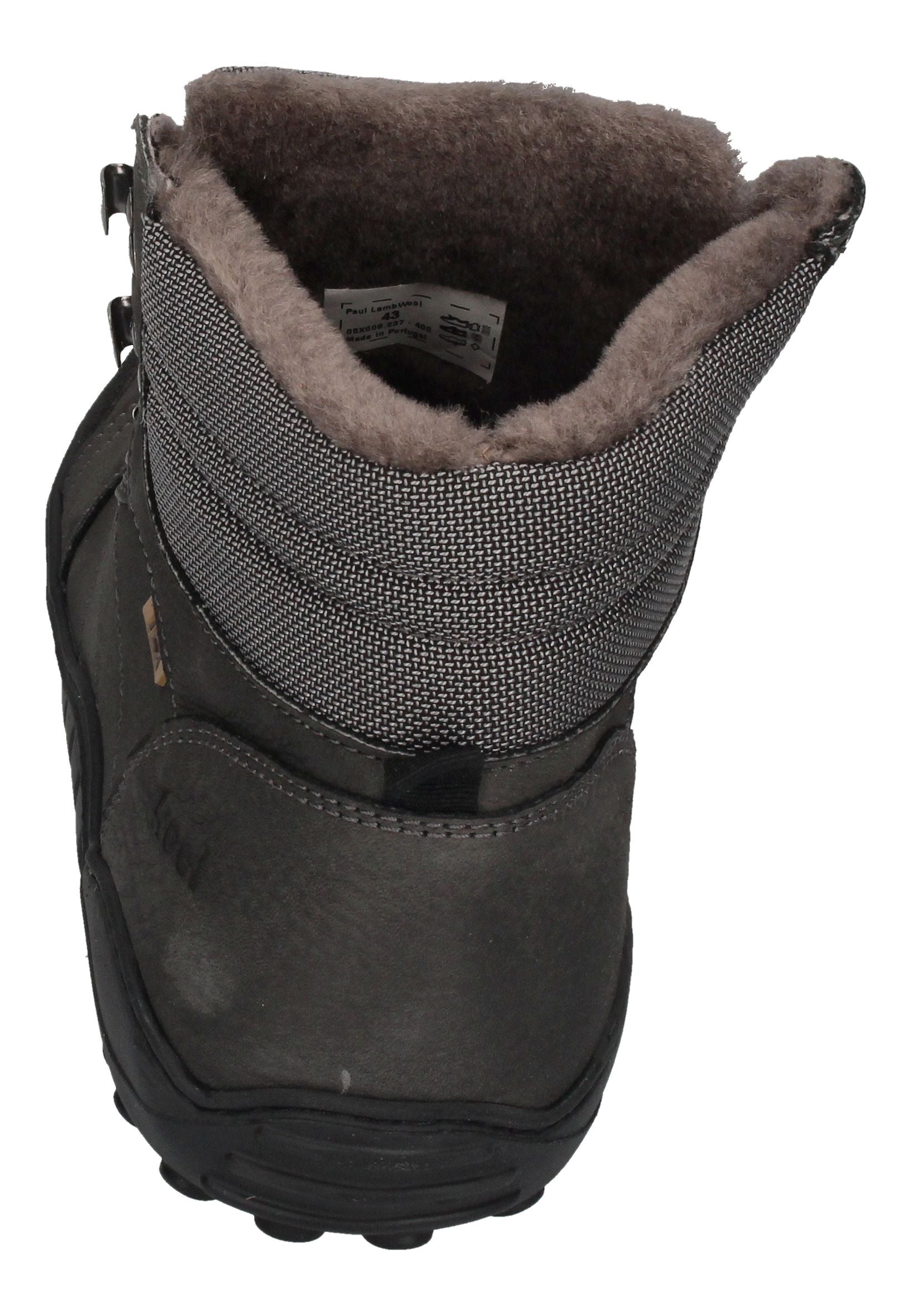 KOEL Herrenschuhe Barefoot Boots - PAUL LAMBWOOL dark grey