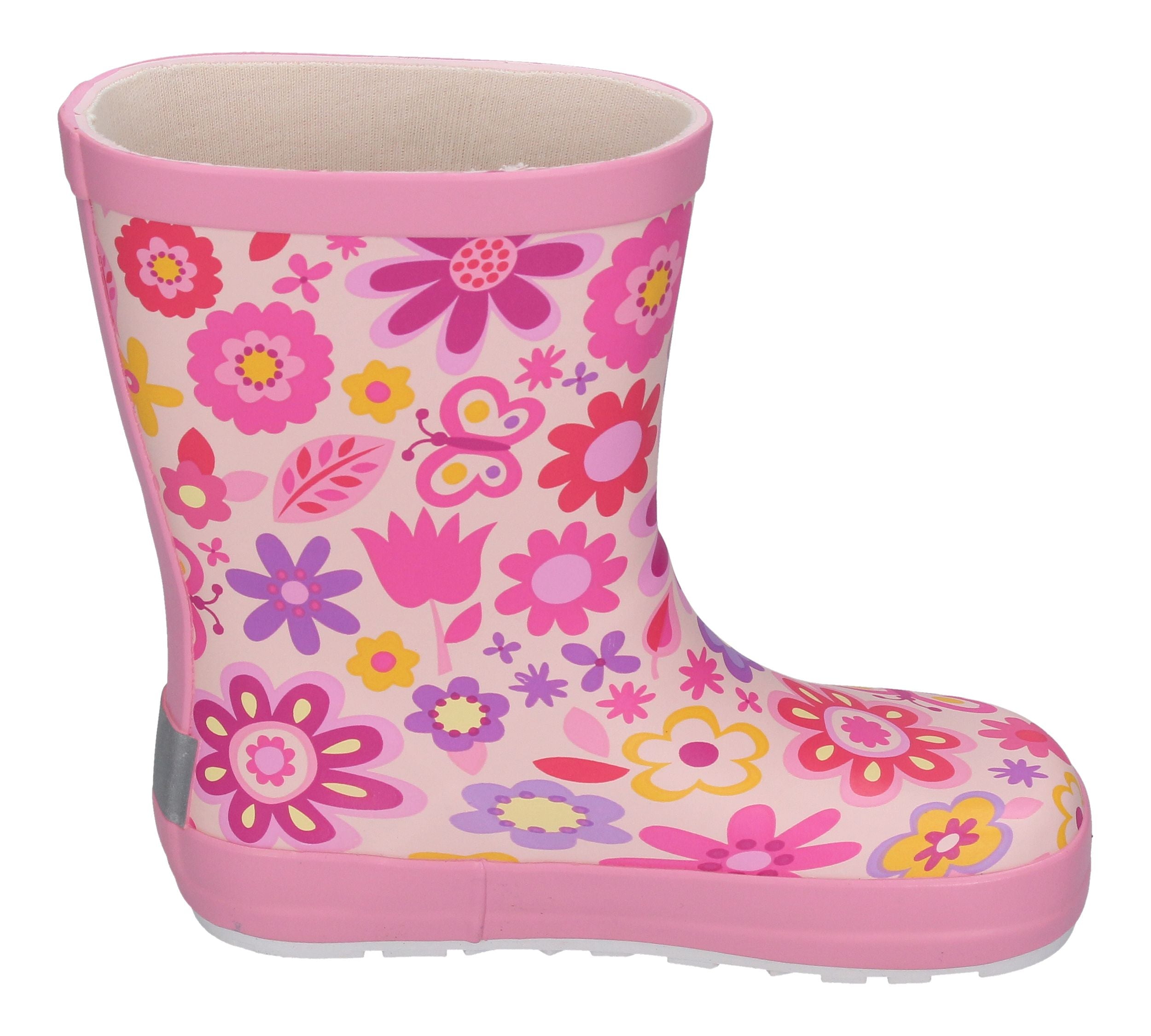 KOEL Barefoot - Gummistiefel WELLIE BARE MULTI fuchsia flowers