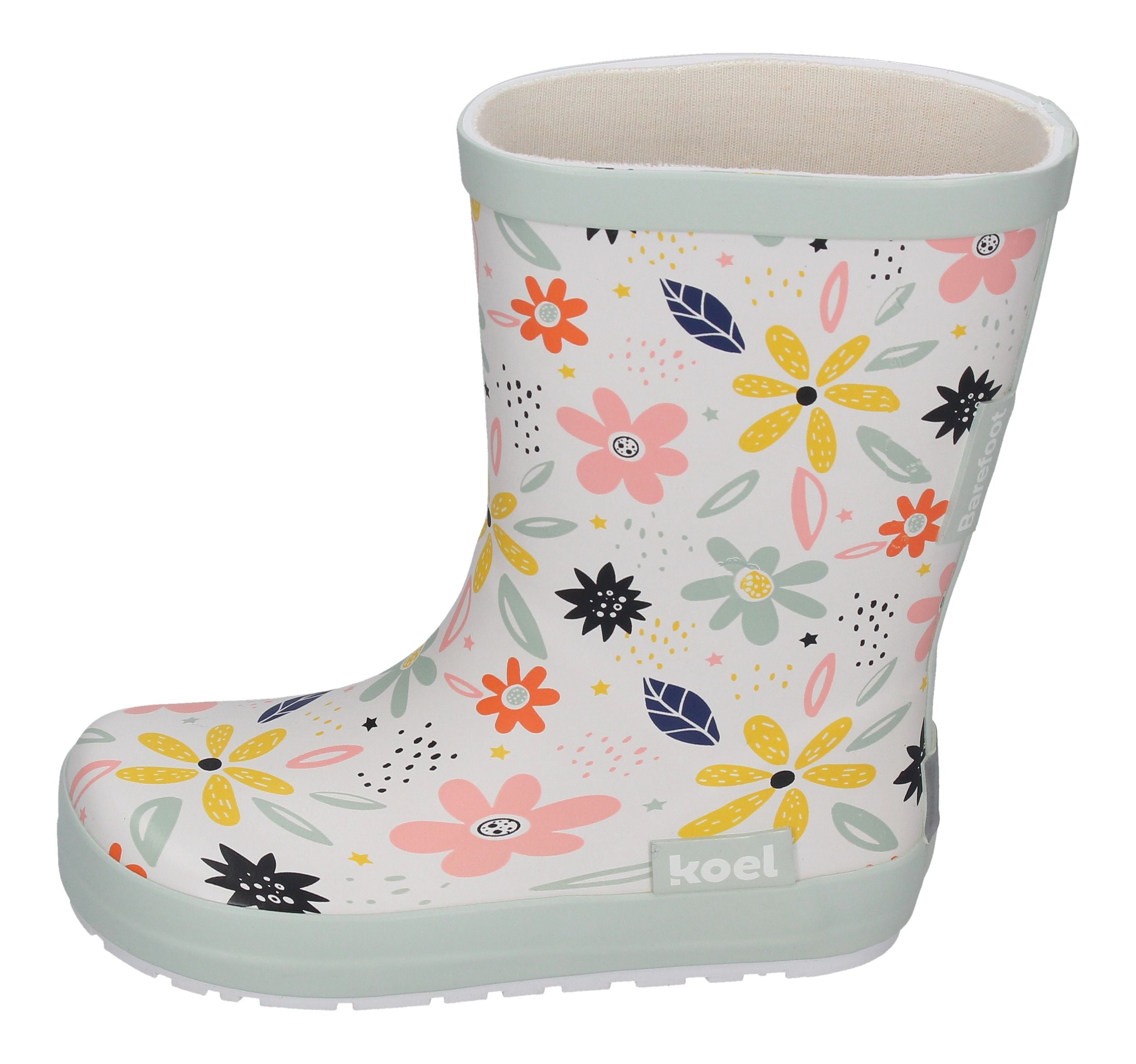KOEL Barefoot - Gummistiefel WELLIE BARE MULTI white flowers
