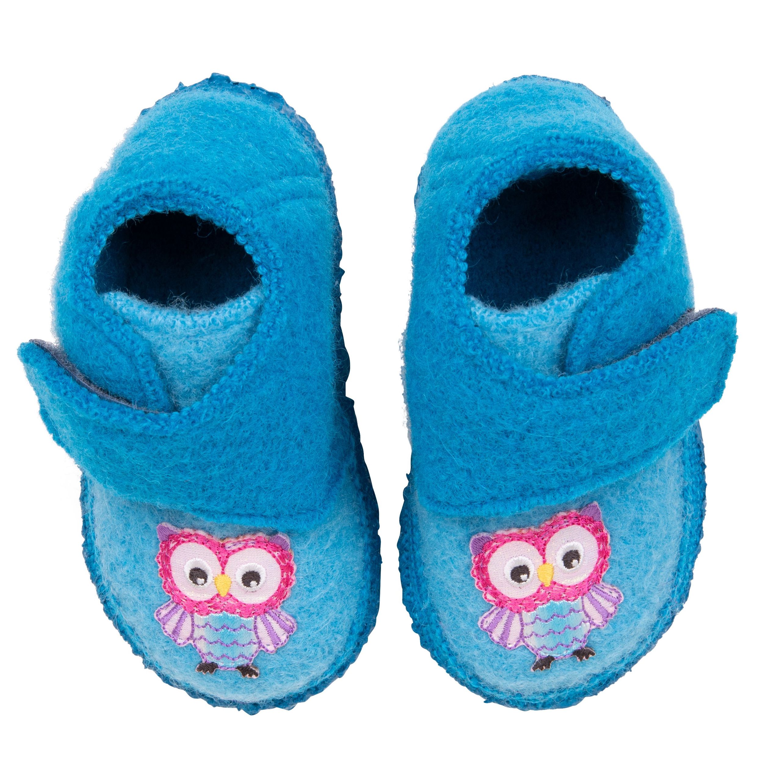 NANGA Kinderschuhe - Hausschuhe LITTLE OWLS - türkis-6