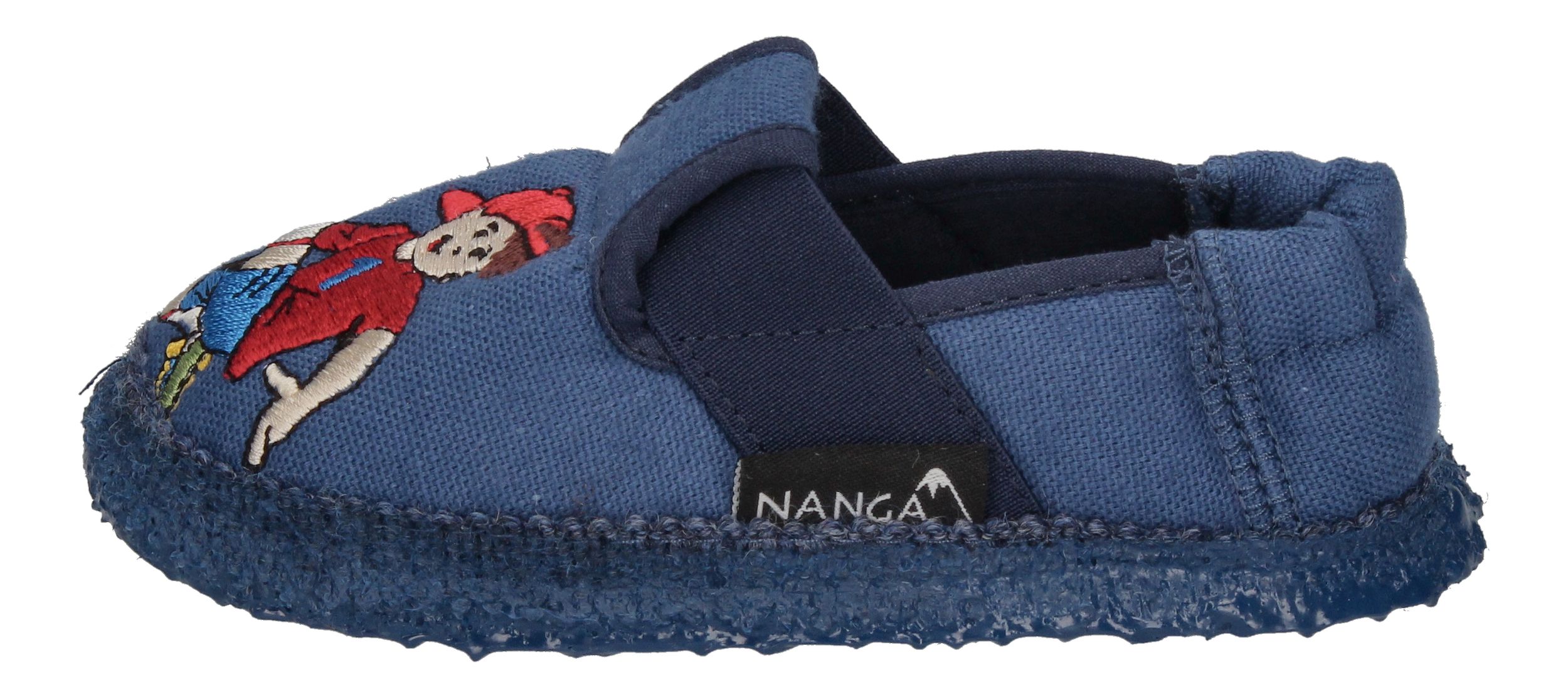 NANGA Kinderschuhe - Hausschuhe FUSSBALLER - blau-1