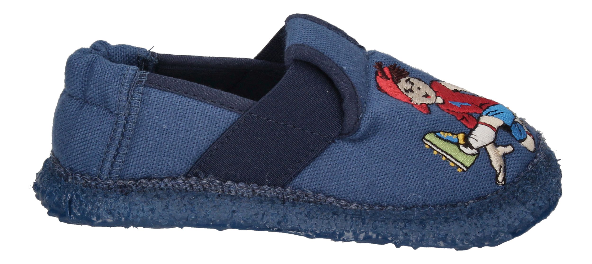 NANGA Kinderschuhe - Hausschuhe FUSSBALLER - blau-3
