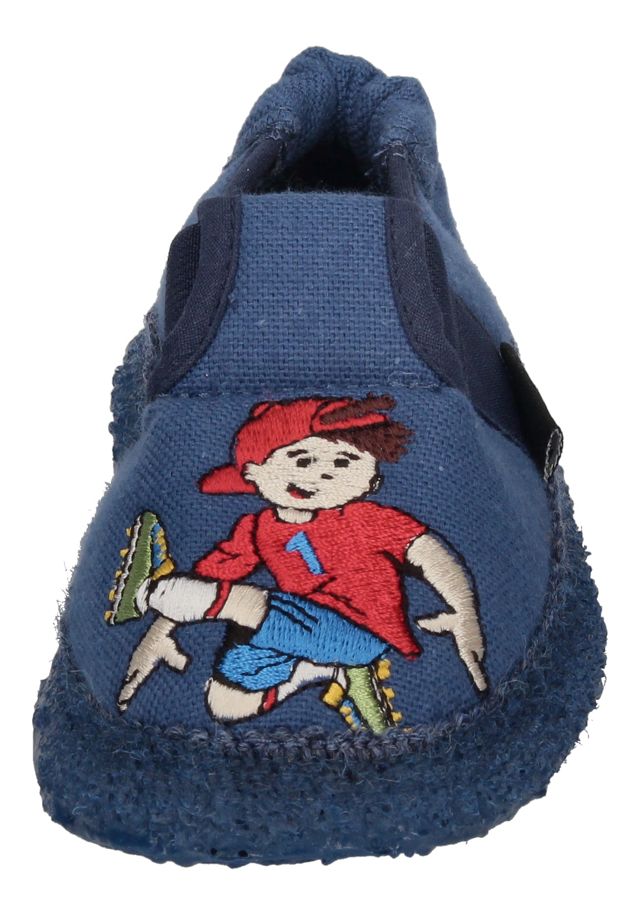 NANGA Kinderschuhe - Hausschuhe FUSSBALLER - blau-2