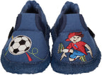 NANGA Kinderschuhe - Hausschuhe FUSSBALLER - blau-5