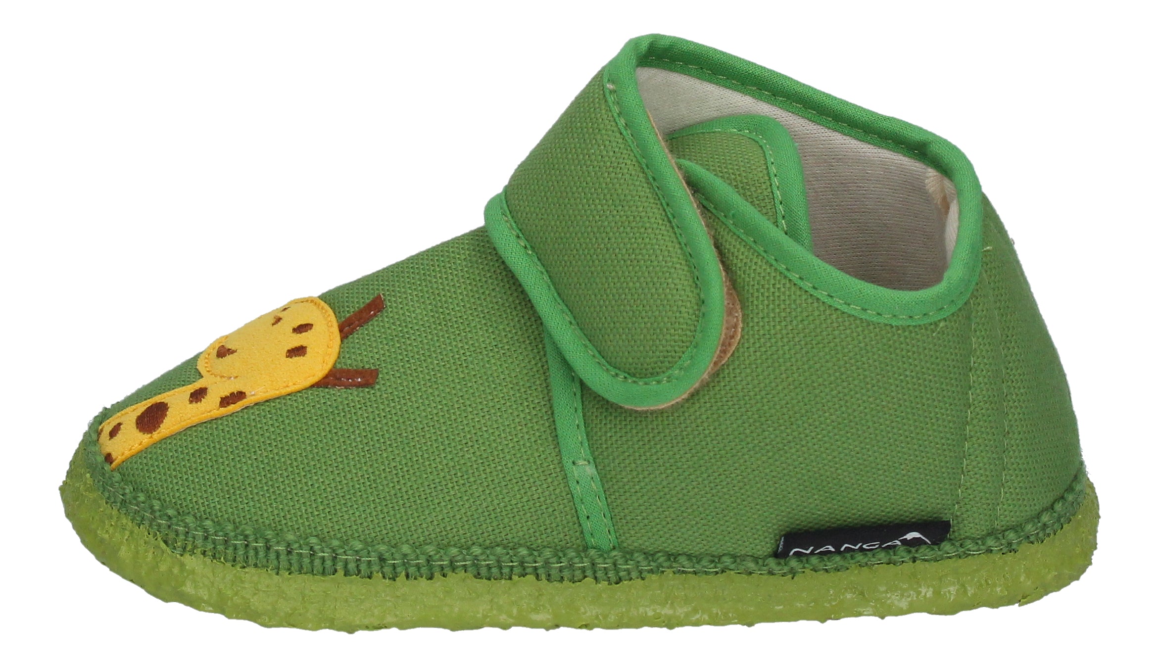 NANGA Kinderschuhe - Hausschuhe AFFE - grün-1