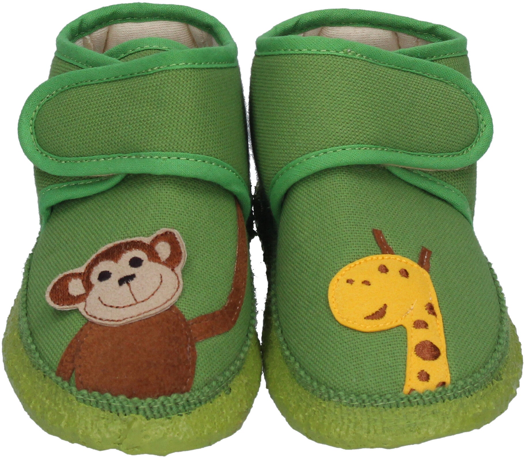 NANGA Kinderschuhe - Hausschuhe AFFE - grün-5