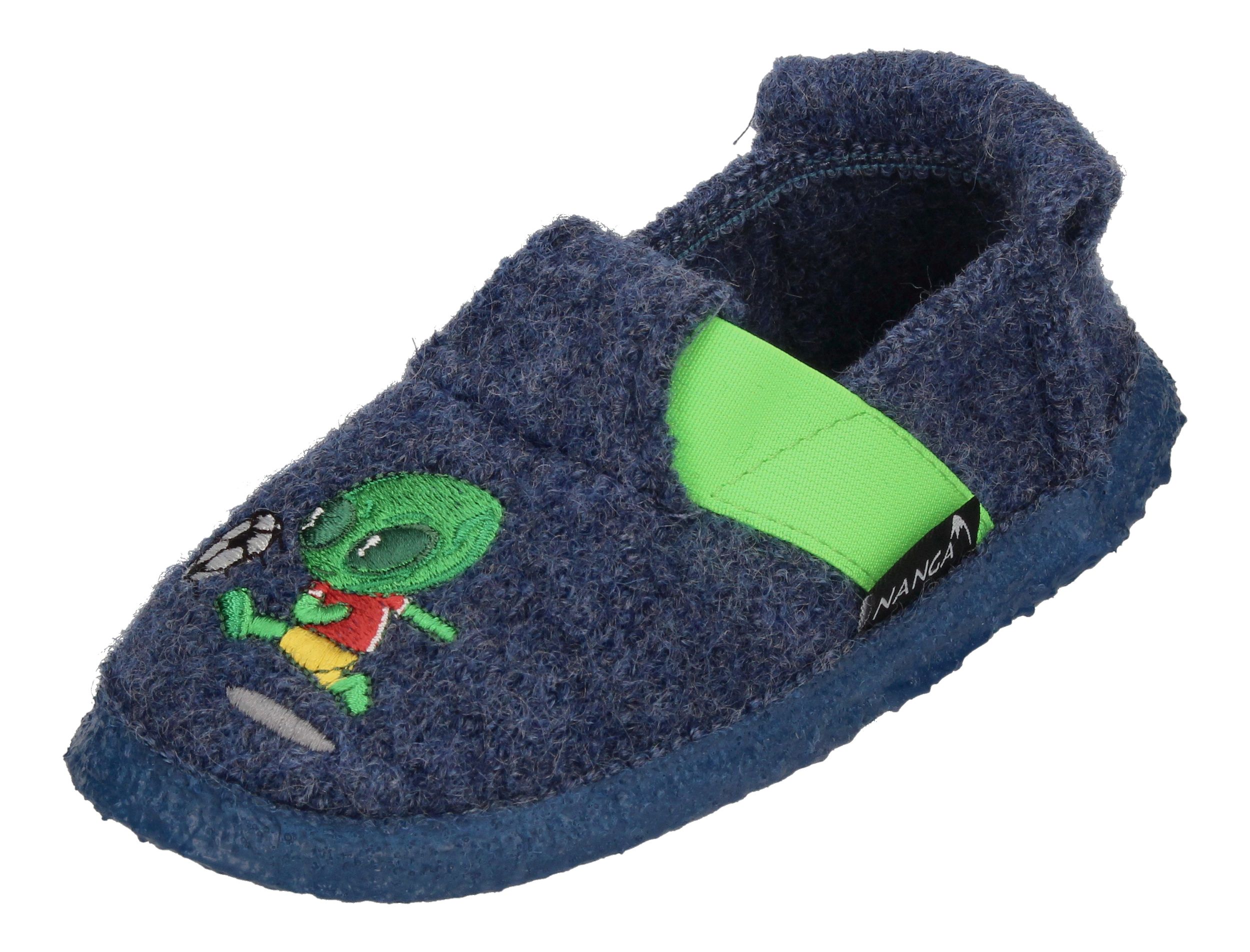 NANGA Kinderschuhe - Hausschuhe ALIENS - blau-0