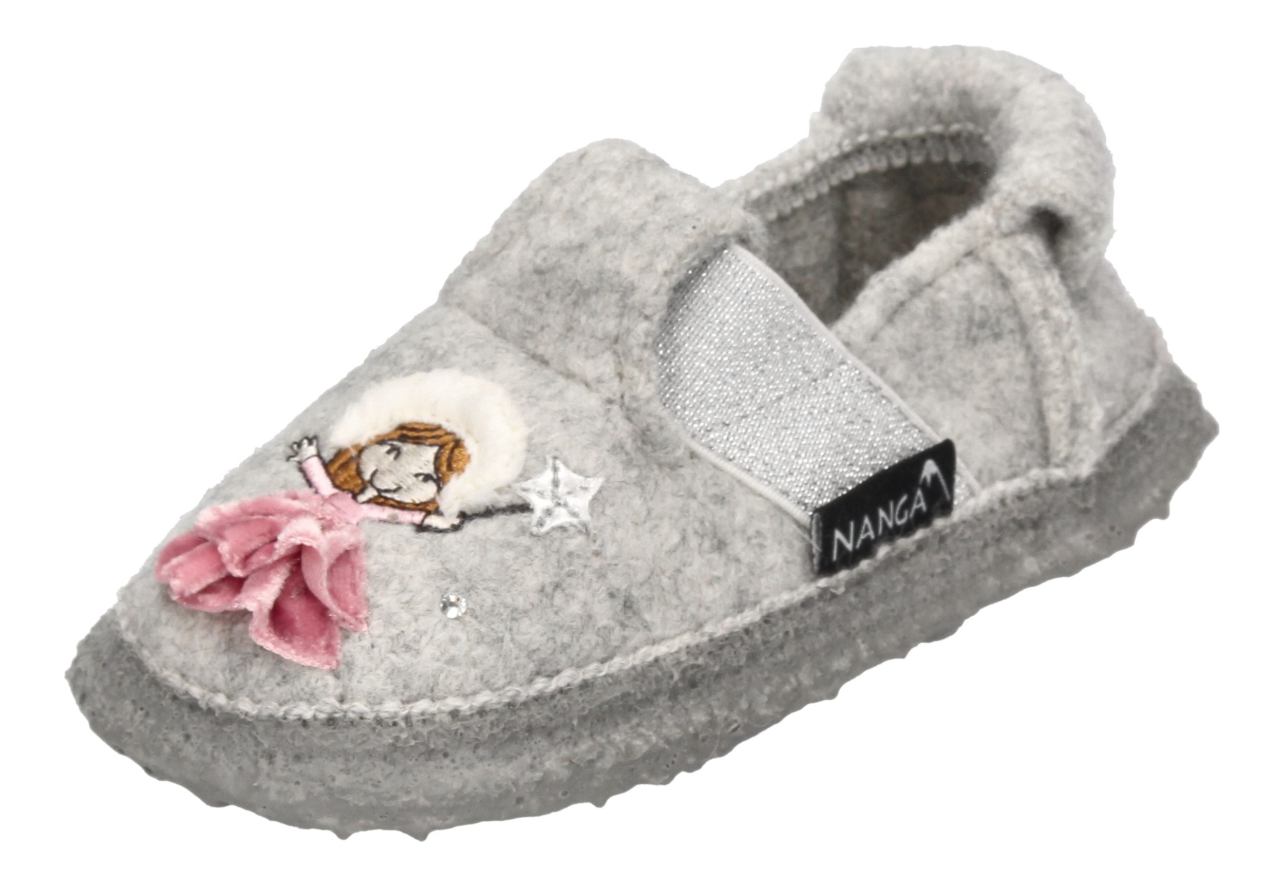 NANGA Kinderschuhe - Hausschuhe ICE PRINCESS - hellgrau-0