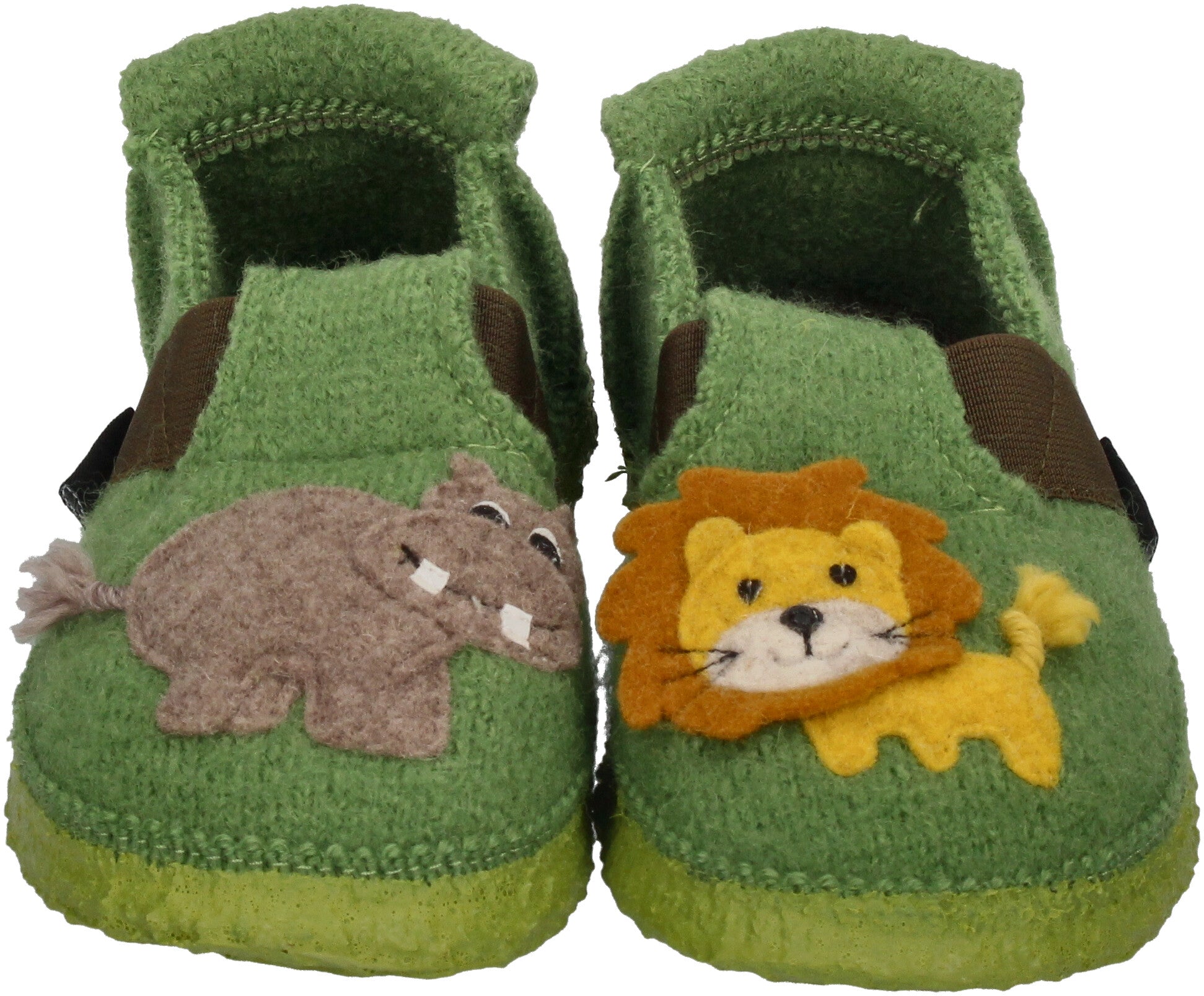 NANGA Kinderschuhe - Hausschuhe JUNGLE KINGS - grün-5