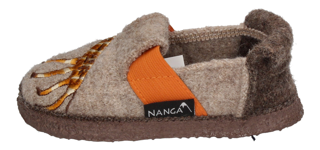 NANGA Kinderschuhe - Hausschuhe LAZY GIRAF - natur-1