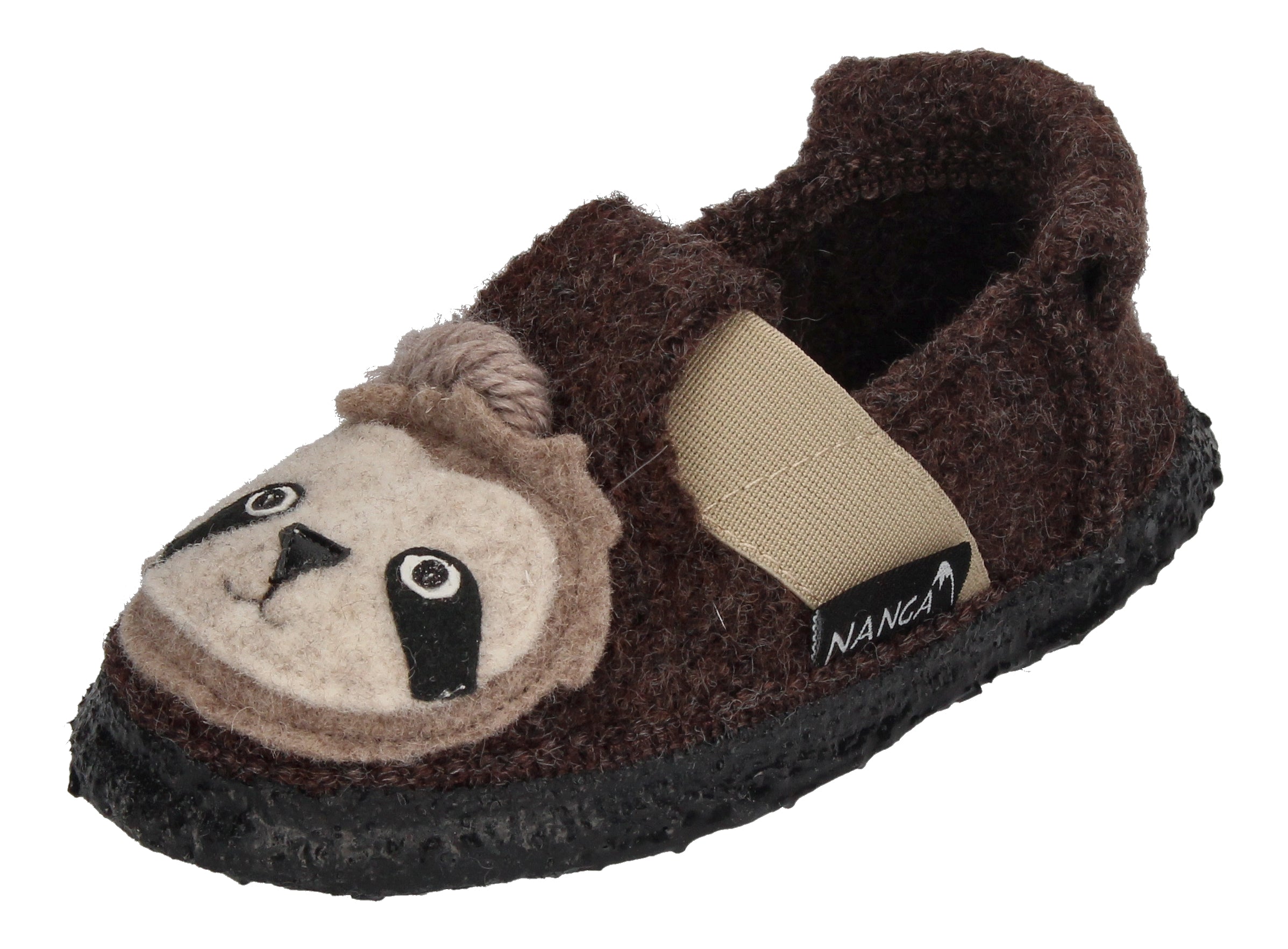 NANGA Kinderschuhe - Hausschuhe SHAGGY SLOTH - braun-0