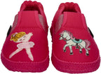 NANGA Kinderschuhe - Hausschuhe ZIRKUS - himbeere