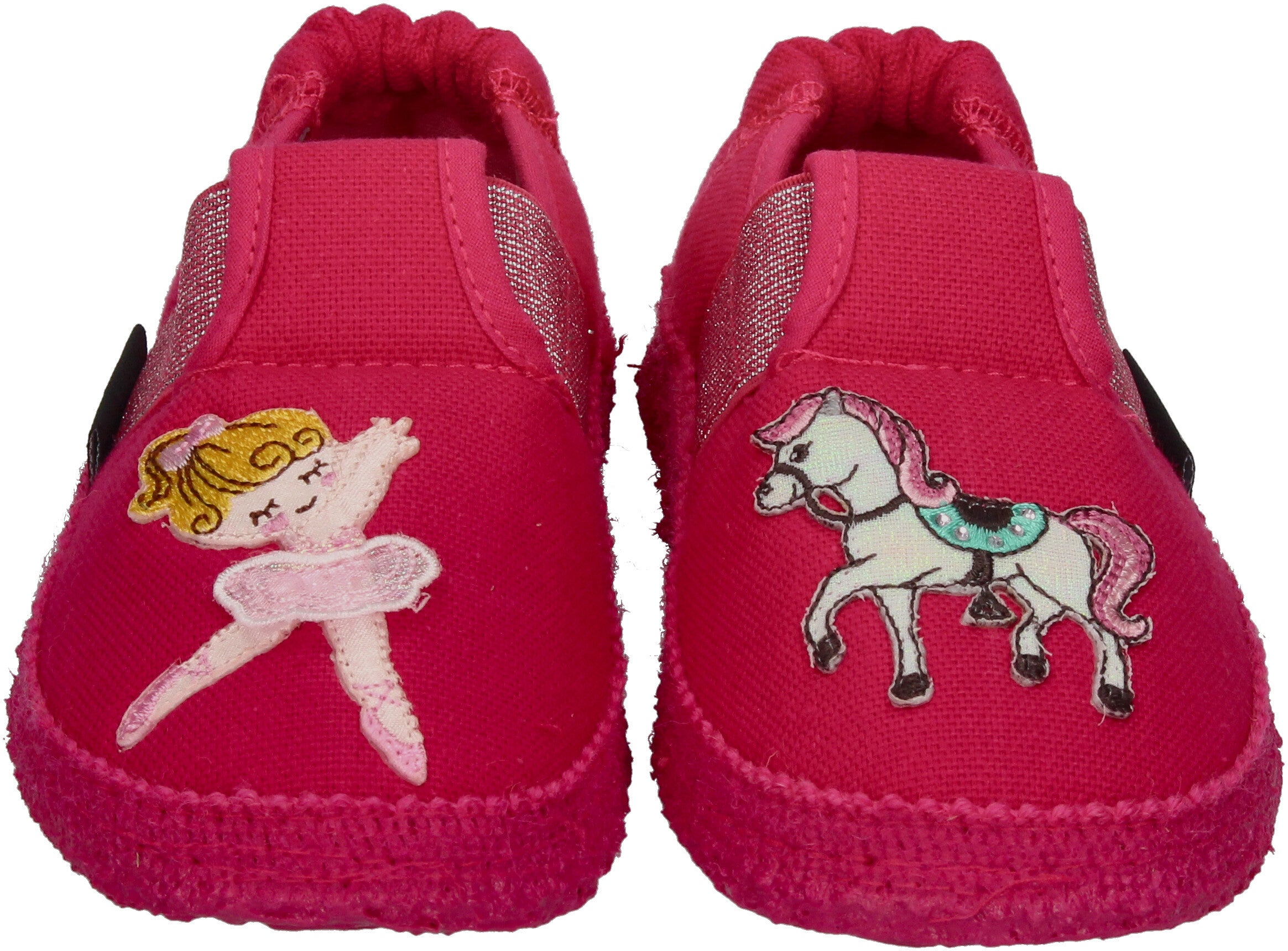 NANGA Kinderschuhe - Hausschuhe ZIRKUS - himbeere