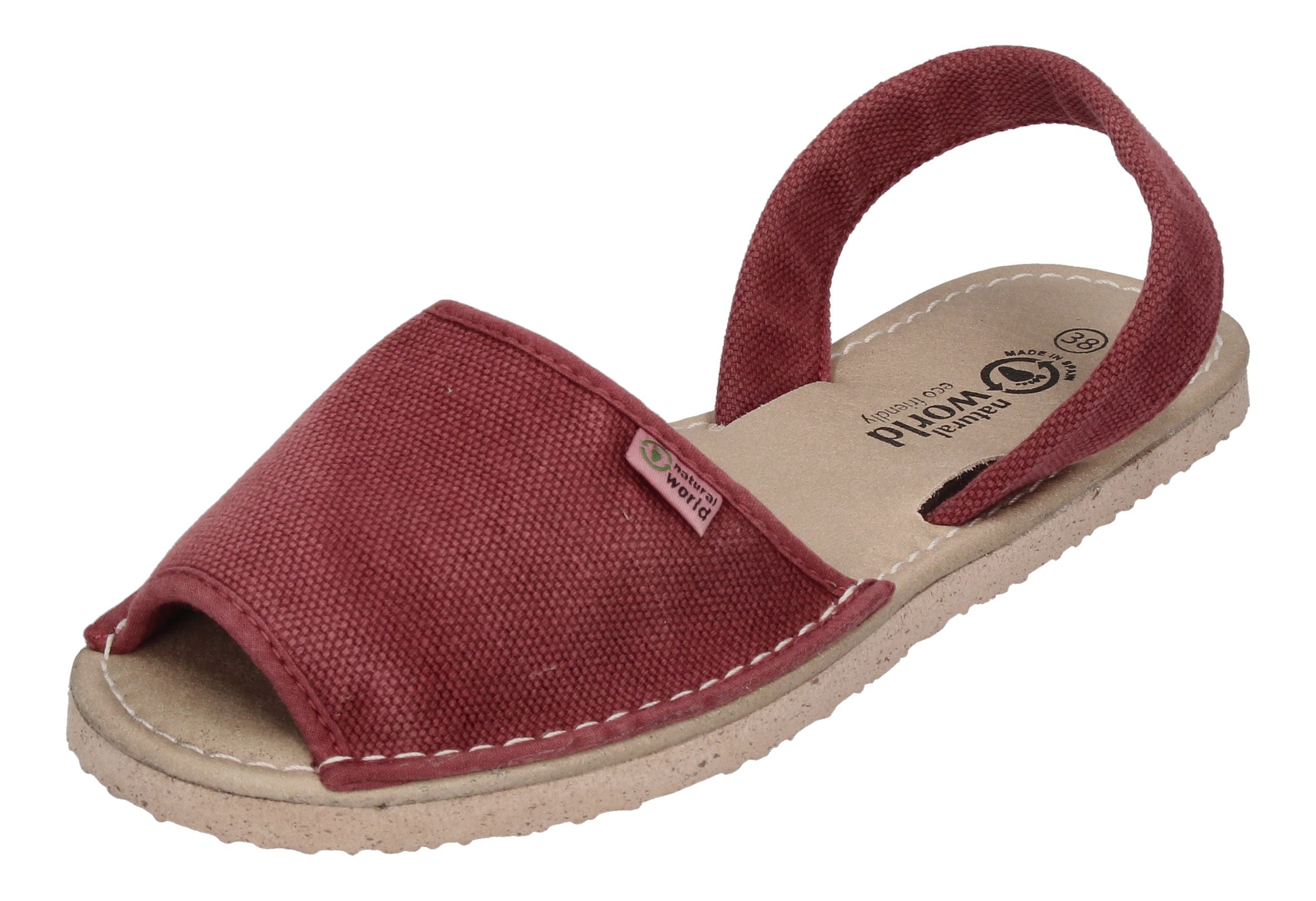 NATURAL WORLD Sandalen - MENORQUINA 7291E - burdeos 620-0