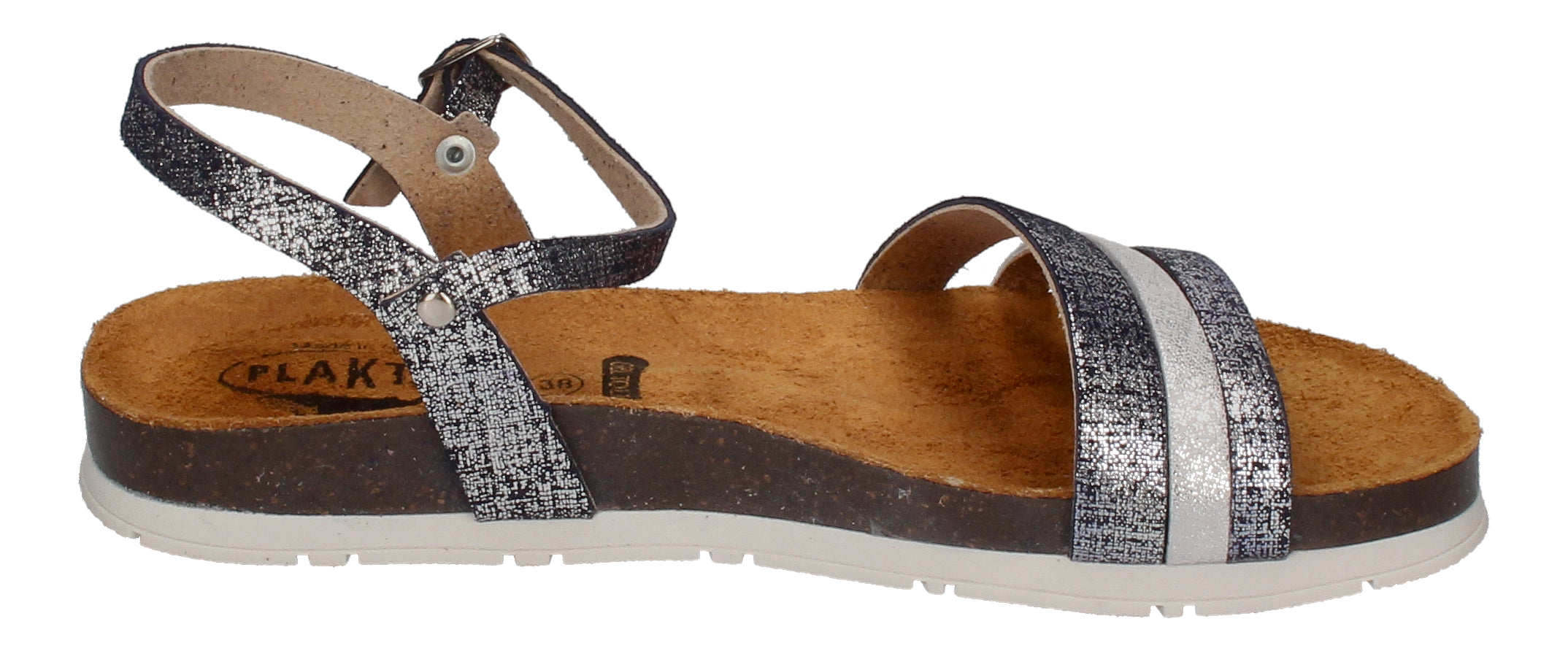 PLAKTON Damenschuhe Sandaletten GREEN 565080 azul blanco-3