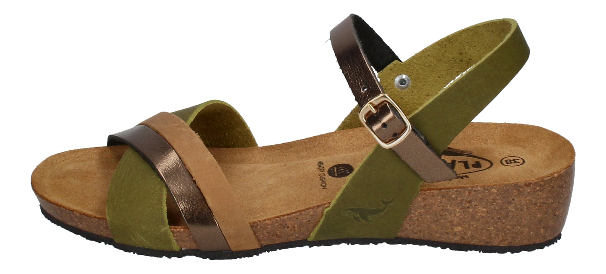 PLAKTON Sandaletten - NORTE 775895 - metal lux kaki-1