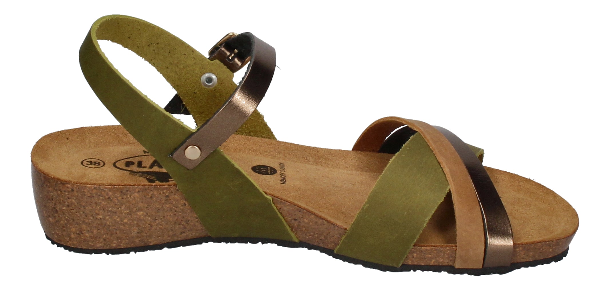 PLAKTON Sandaletten - NORTE 775895 - metal lux kaki-3