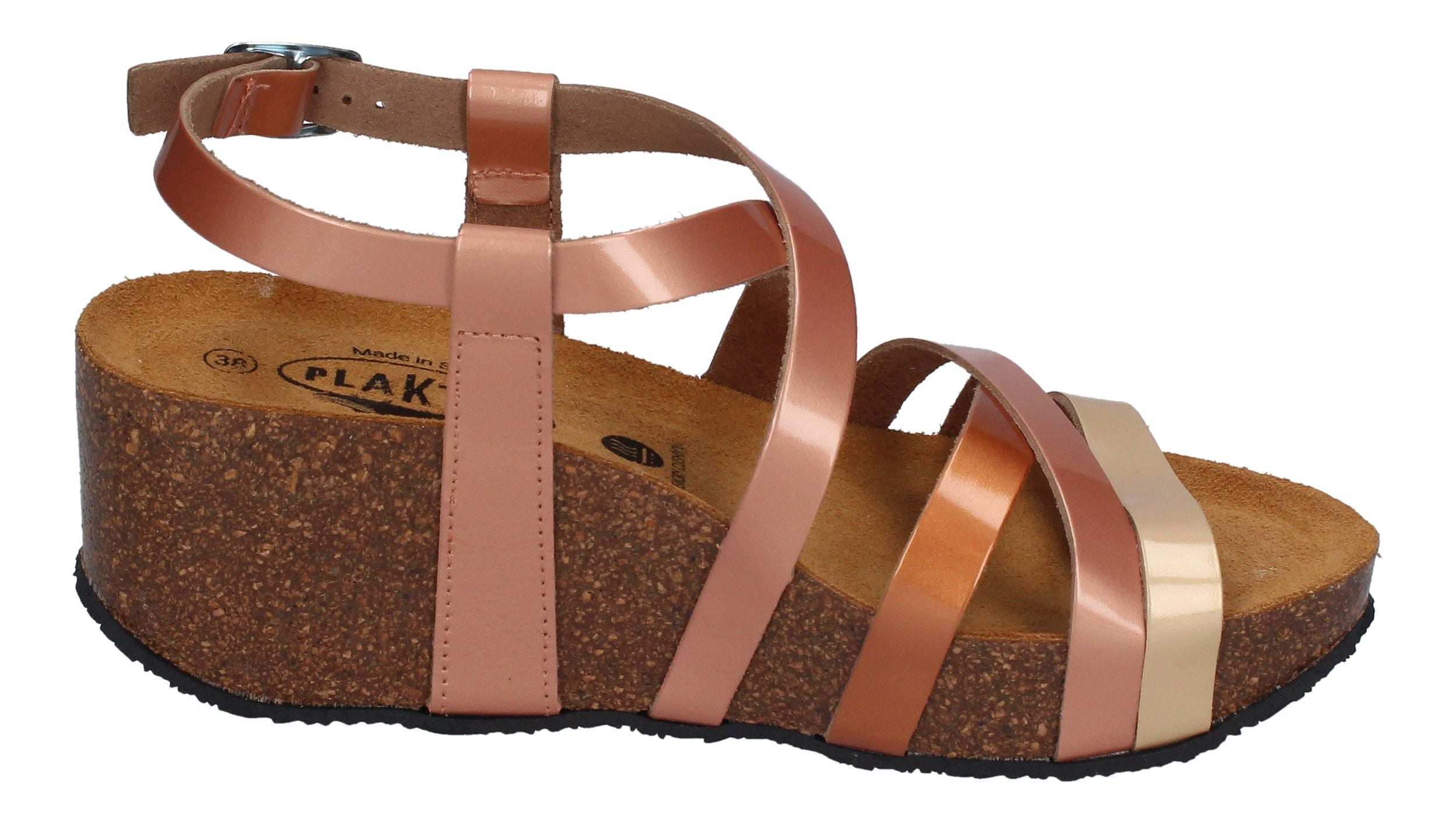 PLAKTON Damen Sandaletten SO SONG 875174 oro cobre rose-3