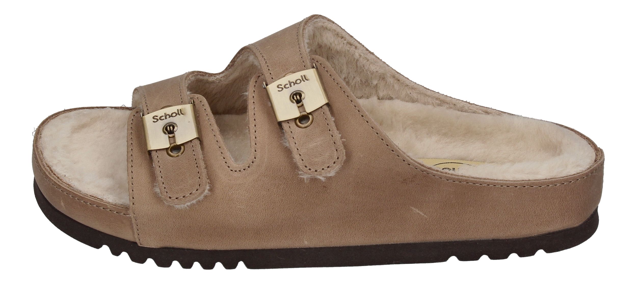 SCHOLL Damenschuhe Pantoletten KIM FUR - taupe-1