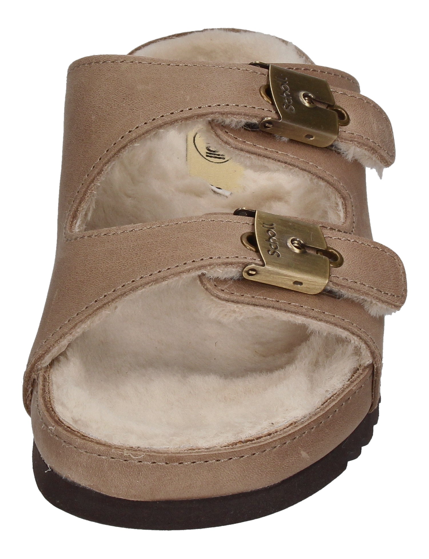 SCHOLL Damenschuhe Pantoletten KIM FUR - taupe-2