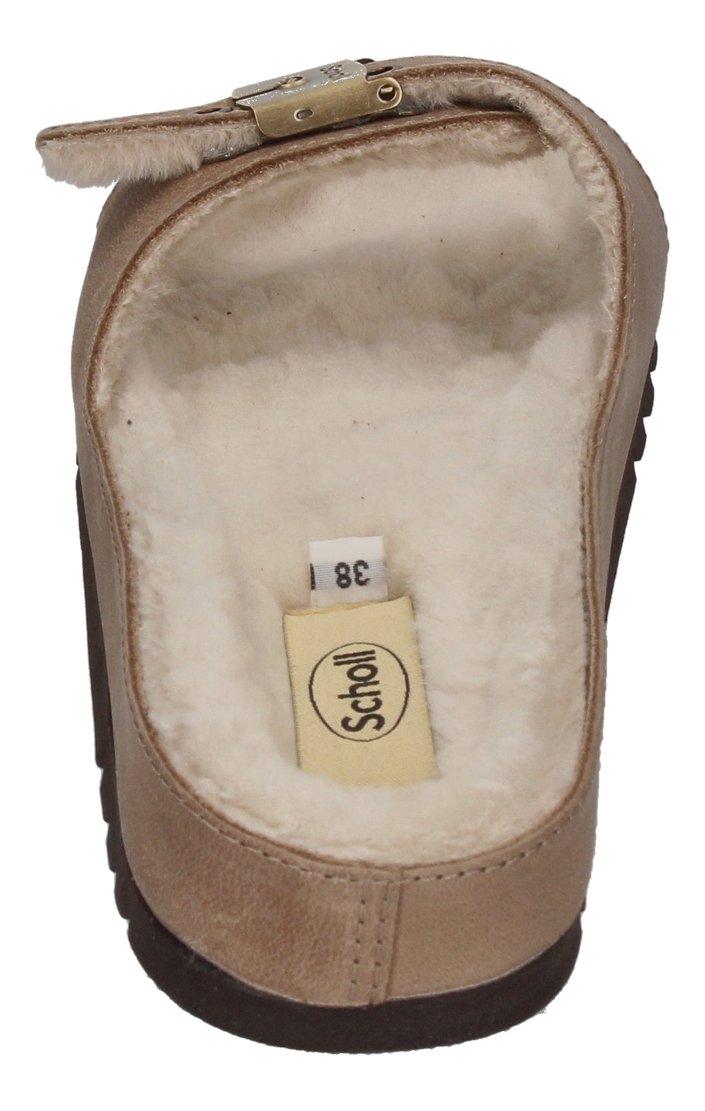 SCHOLL Damenschuhe Pantoletten MEG FUR - taupe-4