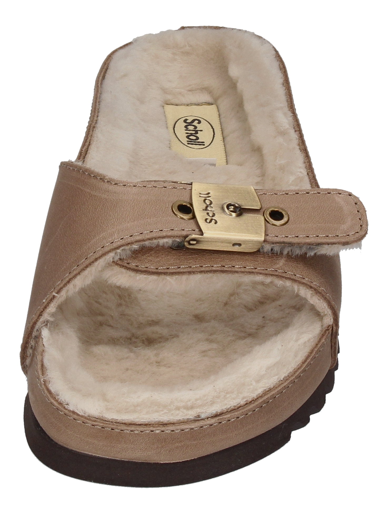 SCHOLL Damenschuhe Pantoletten MEG FUR - taupe-2