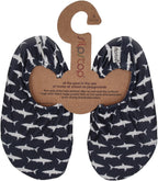 SLIPSTOP Kinder Hausschuhe Badeschuhe DIVE Haie navy-0