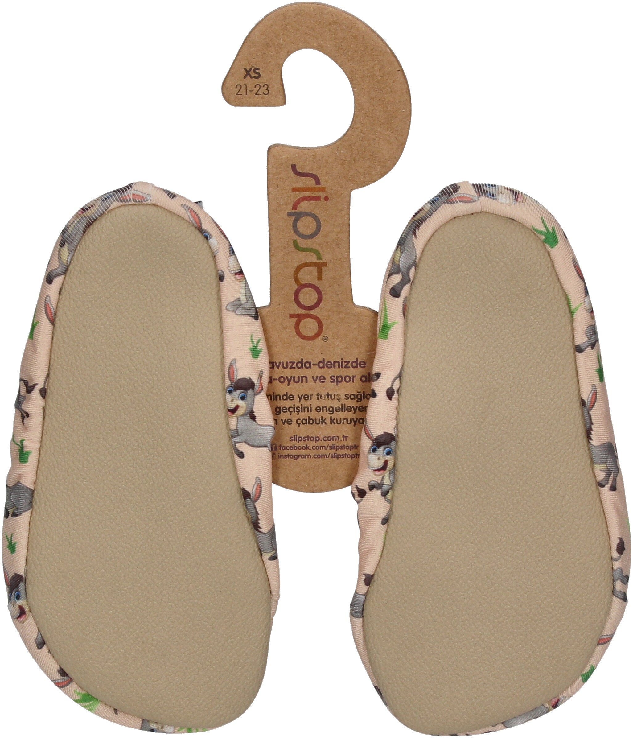 SLIPSTOP Kinder Hausschuhe Badeschuhe DONKEY - Eselchen-1