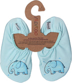 SLIPSTOP Kinder Hausschuhe Badeschuhe HANT Elefant blau-0