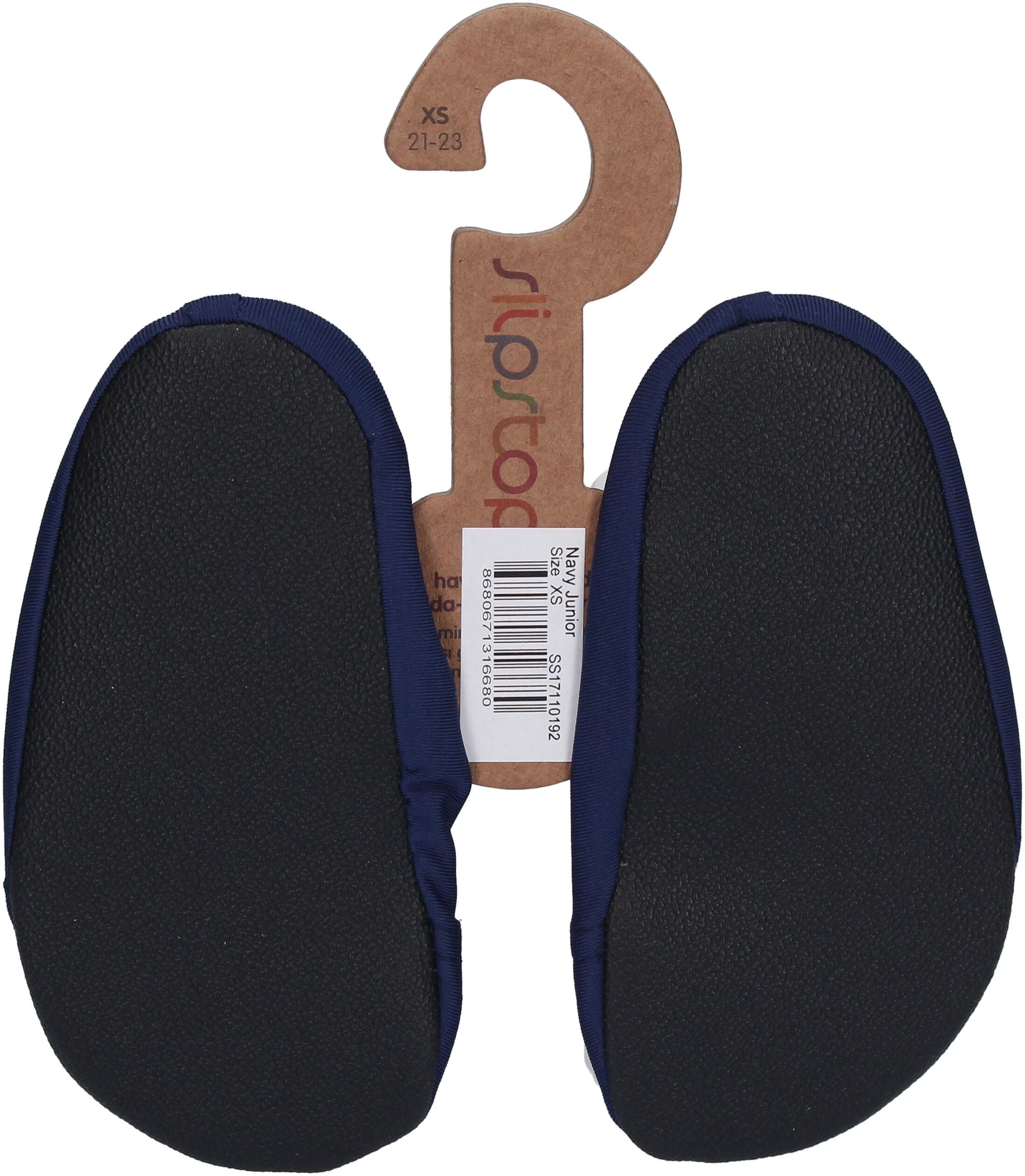 SLIPSTOP Kinder Hausschuhe Badeschuhe NAVY dunkelblau-1