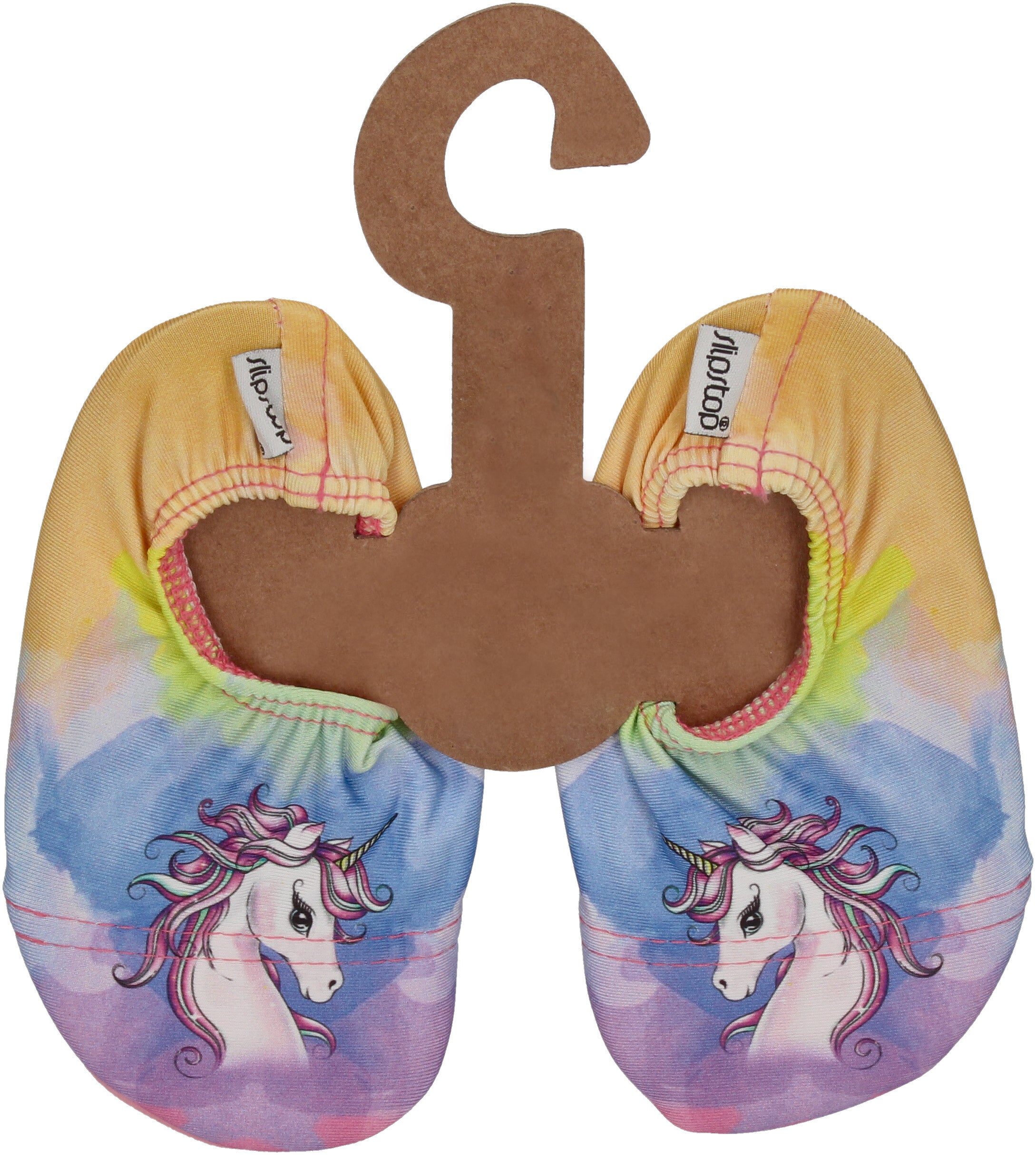 SLIPSTOP Kinder Hausschuhe Badeschuhe ROYAL Einhorn bunt-0